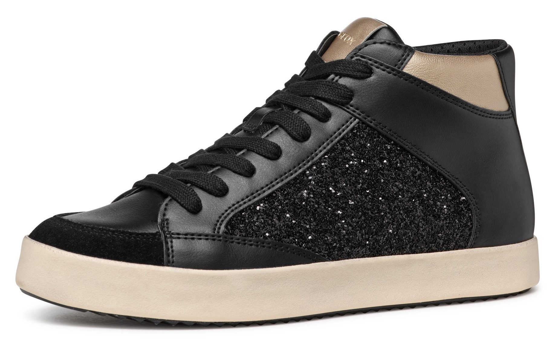 Geox Sneakers D BLOMIEE H High top sneaker veterschoenen winterlaarzen met gepolsterde schacht