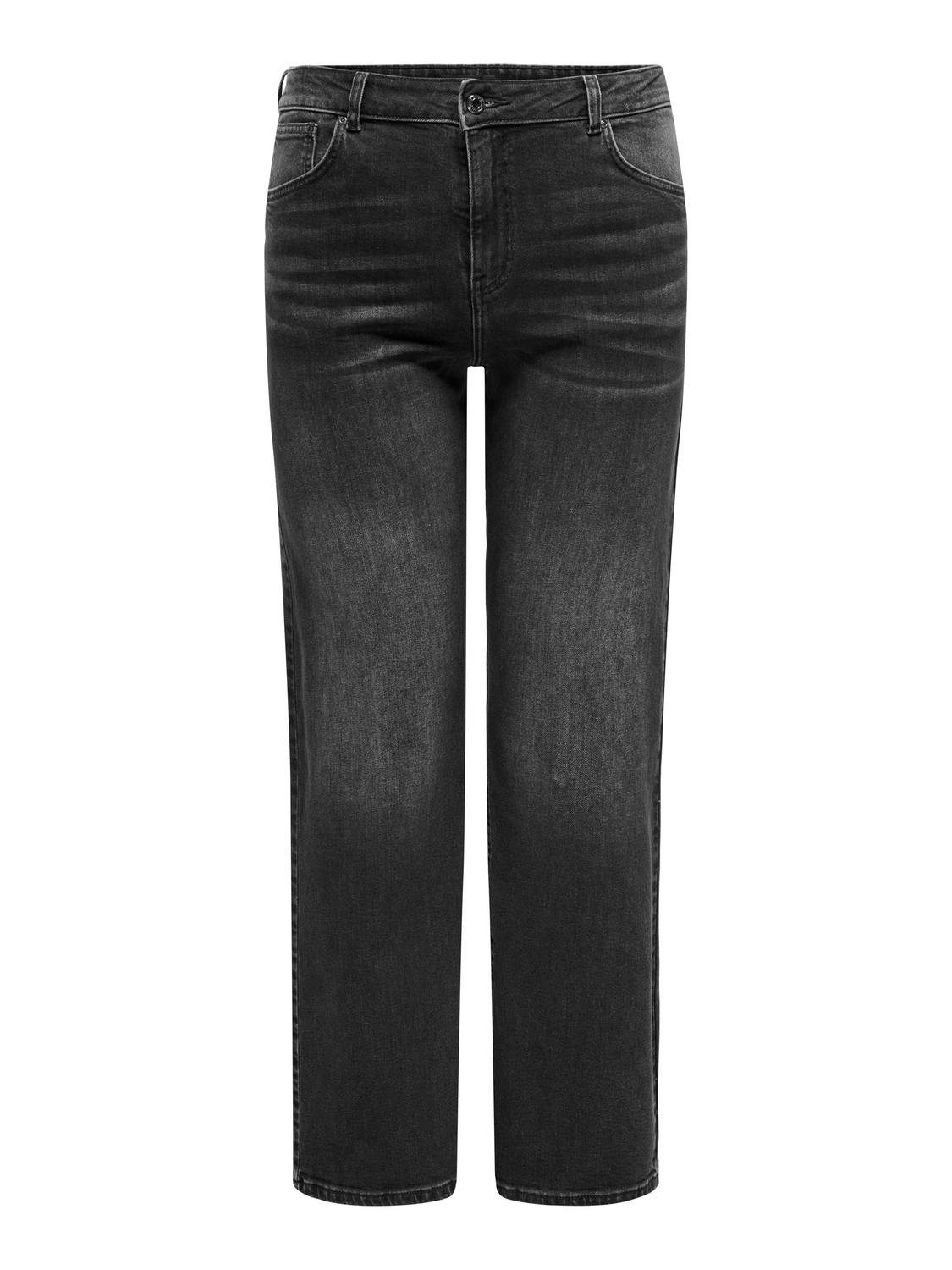 ONLY CARMAKOMA high waist wide leg jeans CARMEGAN washed black