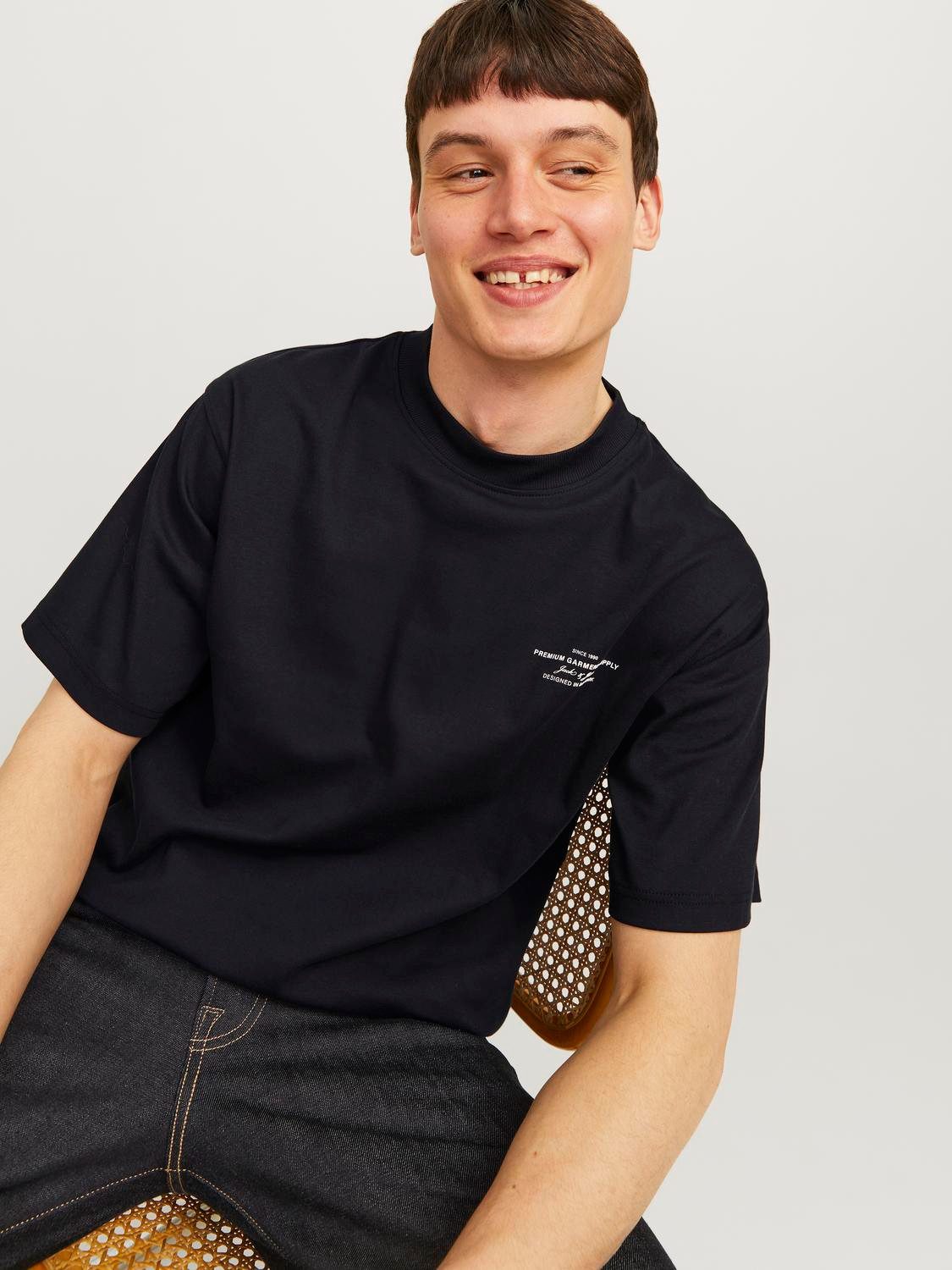Jack & Jones Shirt met ronde hals JPRBLACHAD BRANDING SS CREW NECK TEE SN