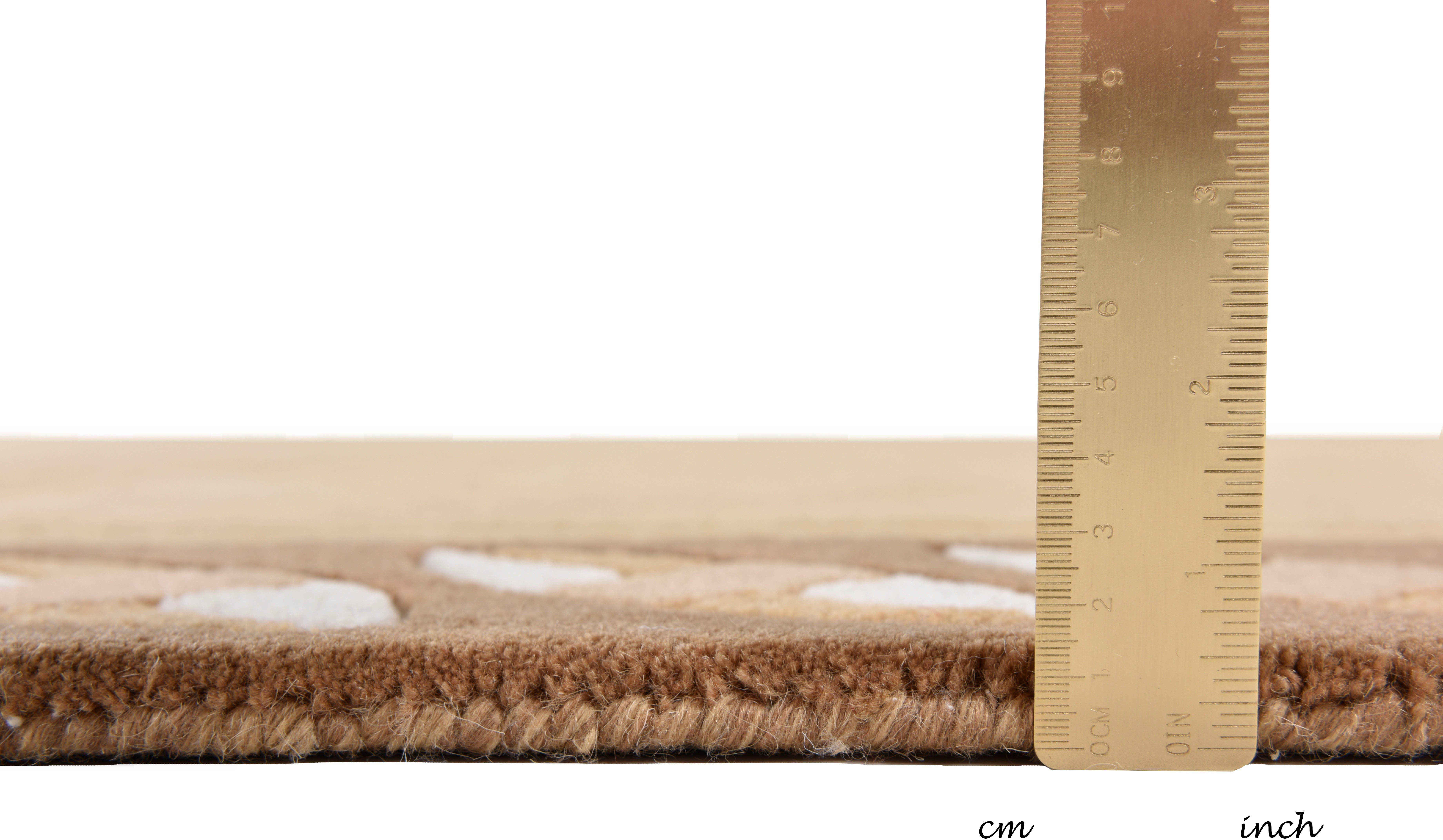 THEKO Wollen kleed Royal Nepali 3029 zuivere wol, handgetuft, modern design, met randdessin