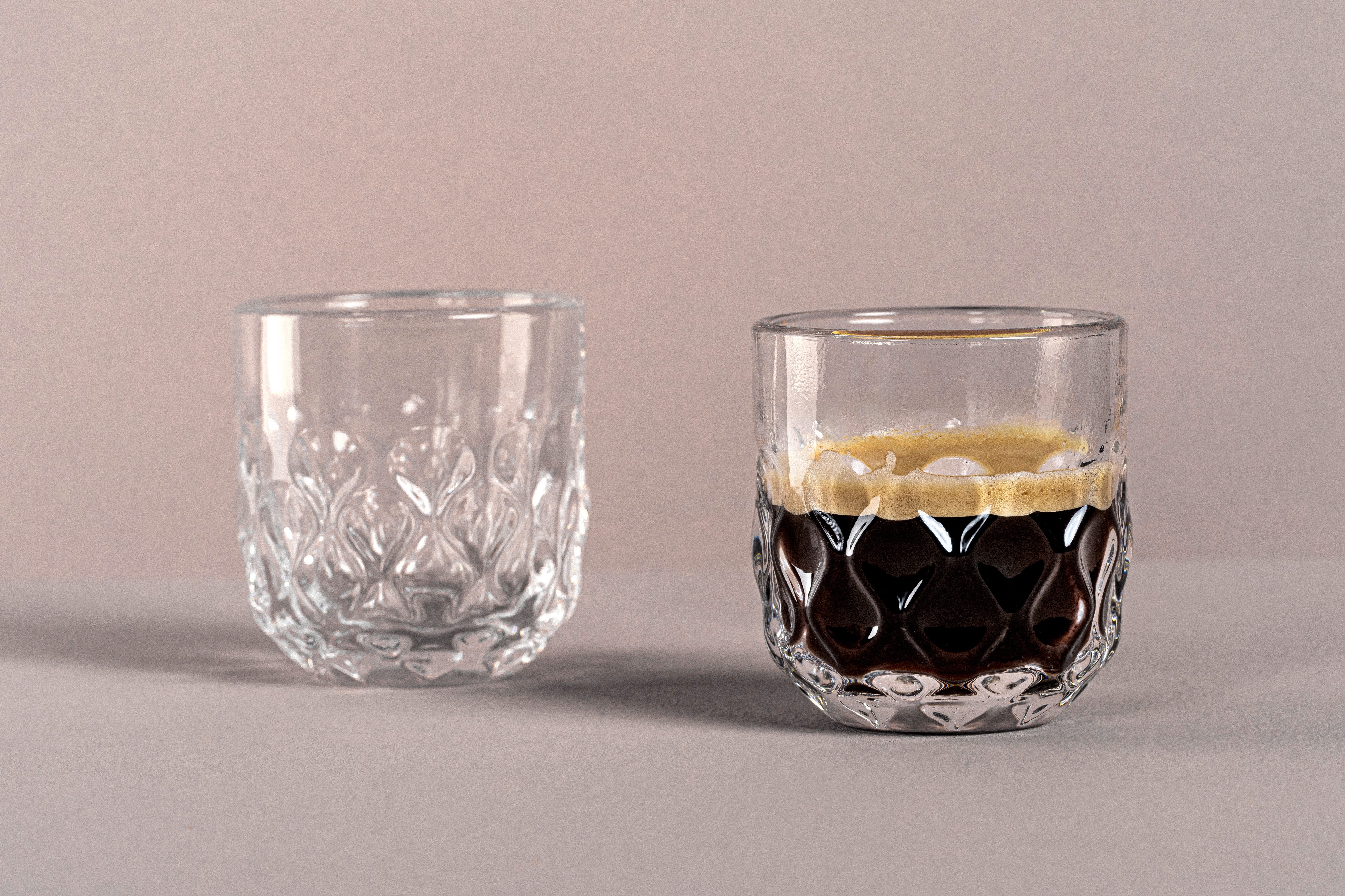 LEONARDO Espressoglas GOCCE, 90 ml, 6-stuks set 2. variant, met druppelrelief (set)