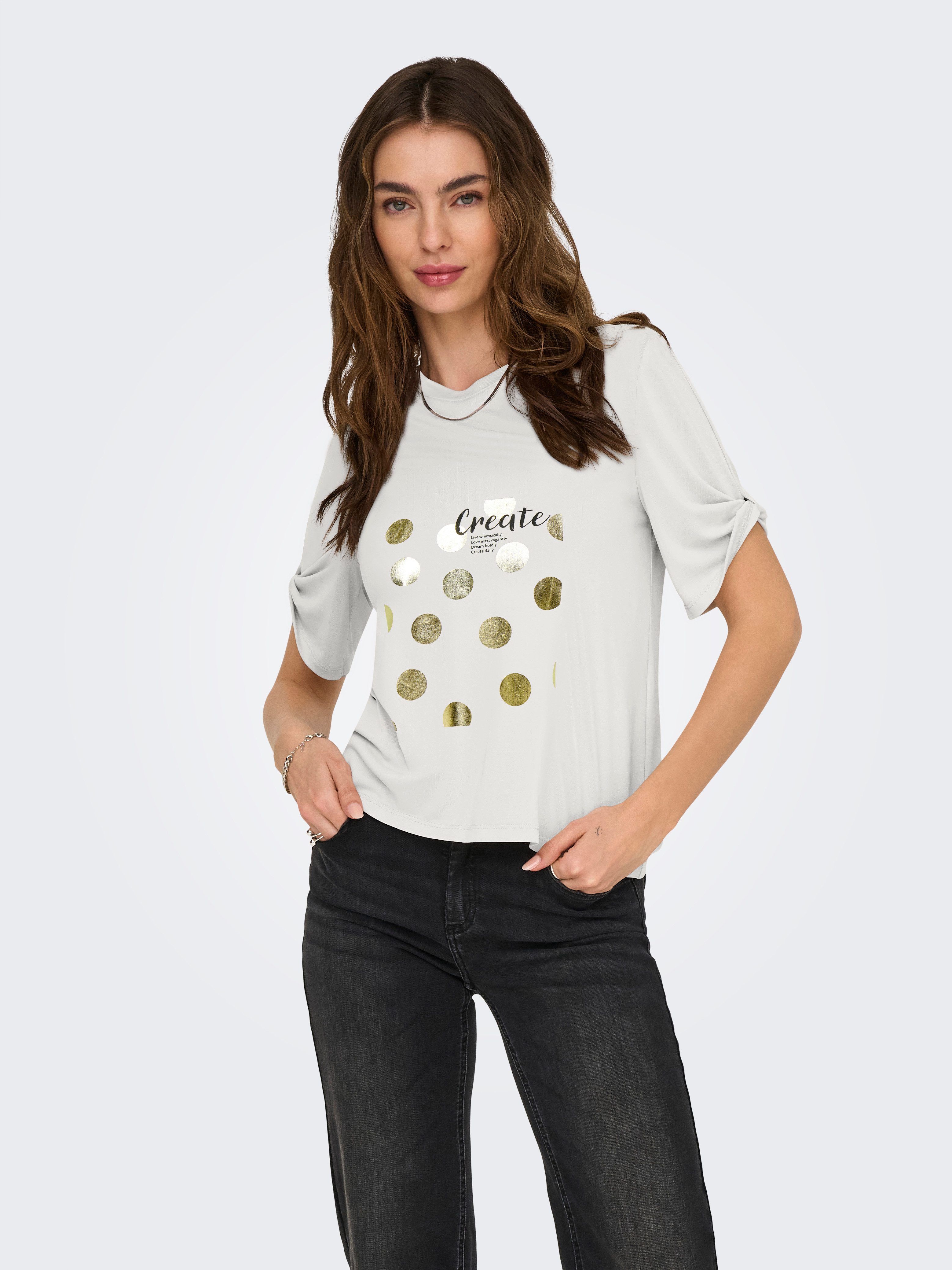 Only Shirt met korte mouwen ONLFREE – T-shirt met print voor casual combinaties