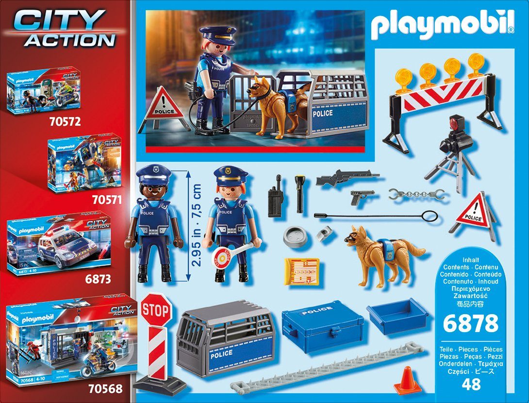 Playmobil® Constructie-speelset Politiewegversperring (6878), City Action (48-delig)