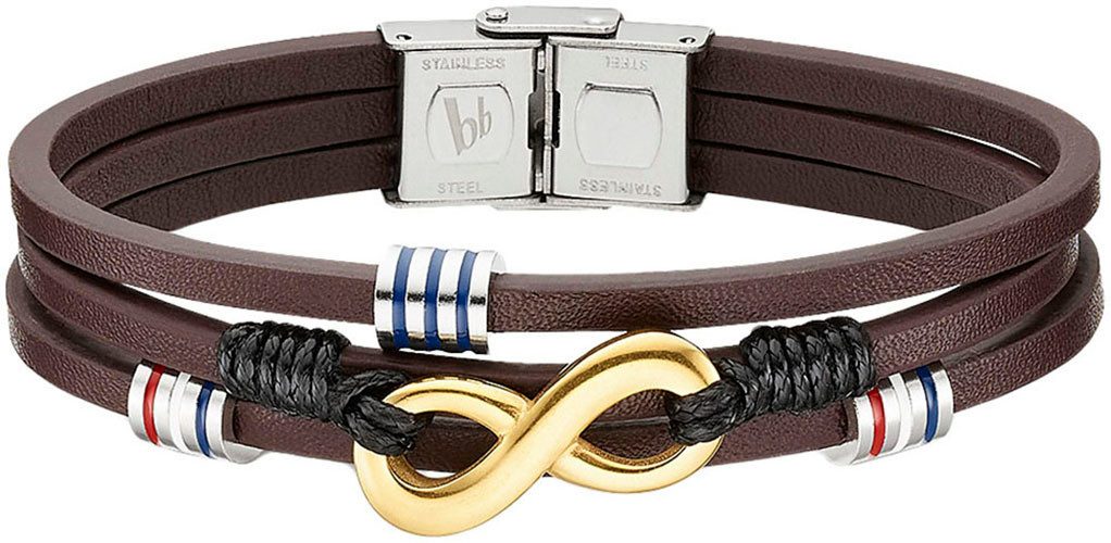 Bruno Banani Leren armband Sieraad cadeau armband infinity-oneindigheid, B4094B/20/00/1-21