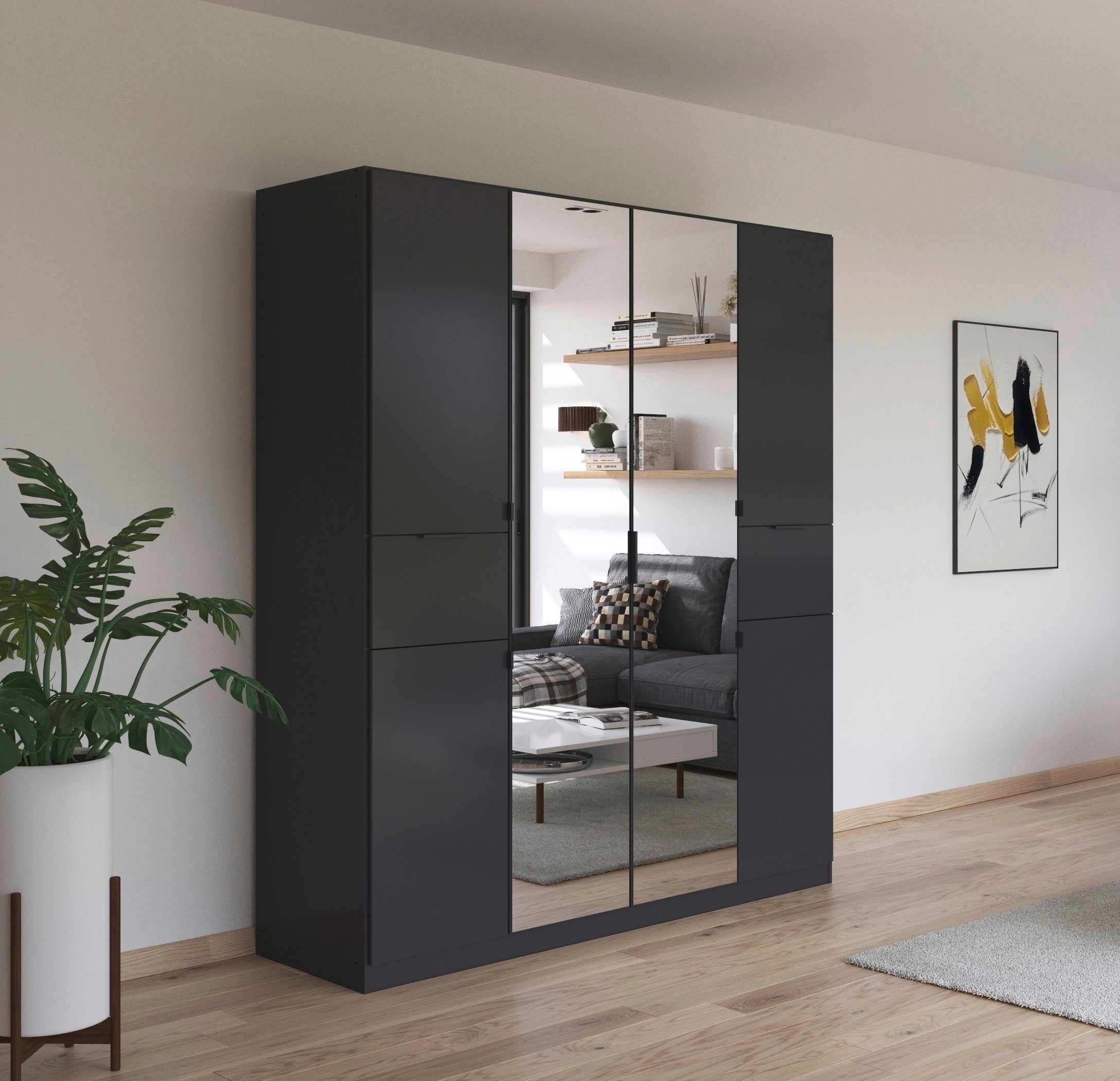 rauch Draaideurkast Kledingkast kast garderobe waskast TICAO met 2 ruime lades, veel opbergruimte made in germany