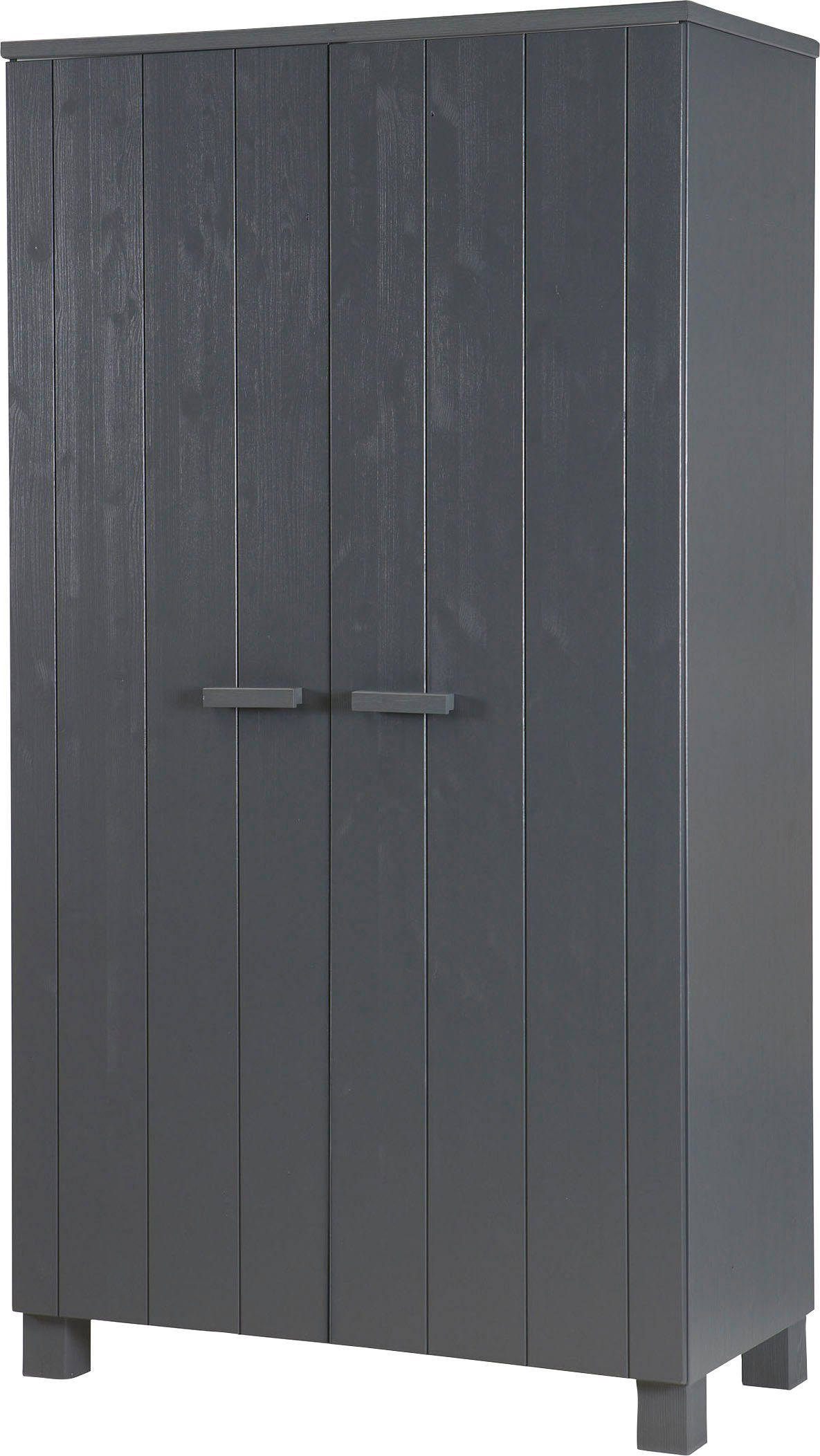 WOOOD Kledingkast Dennis met kledingstang, veel opbergruimte, b 111 cm x h 202 cm garderobekasten grijs