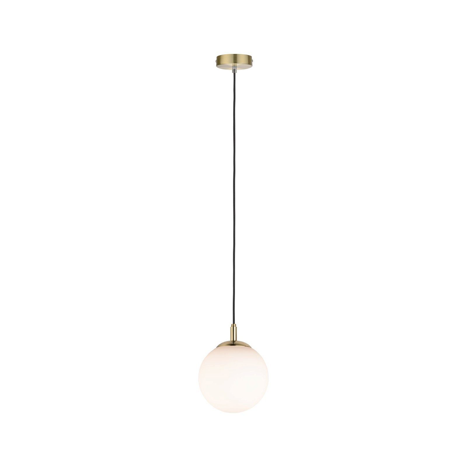 Paulmann Hanglamp Neordic Menja max. 1x20W Wit/Geborsteld messing 230V Glas/Metaal (1 stuk)