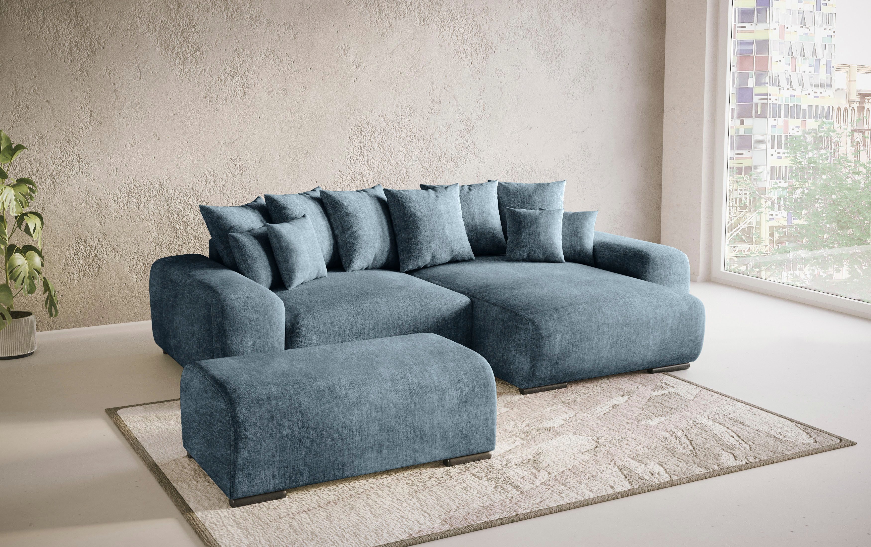 Mr. Couch Hoekbank Sundance II Doorlopende slaper met EasyBett-slaapfunctie, bedlade