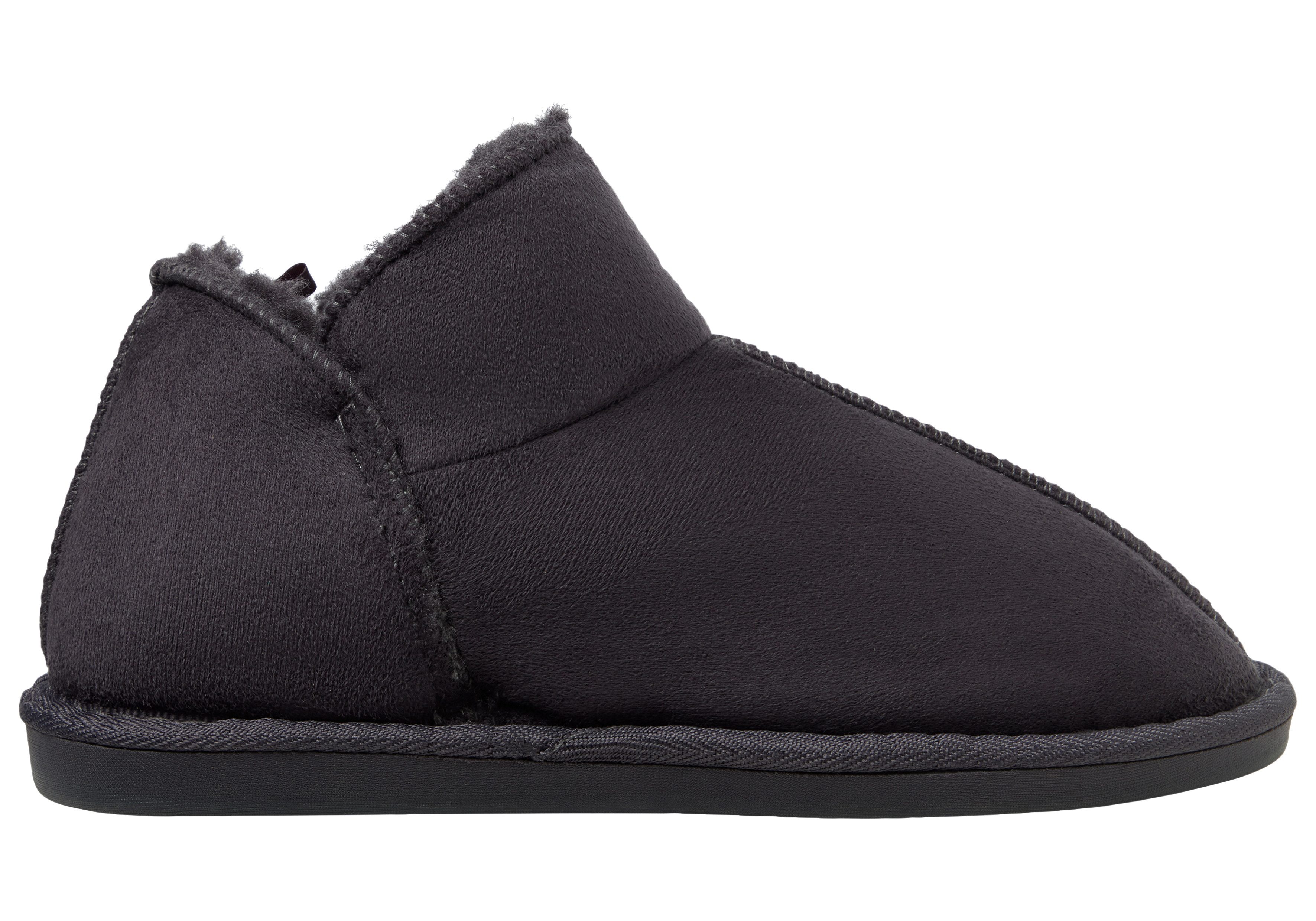 Apollo Pantoffels LADIES HOME BOOTS SUEDE met logo-embossing en knusse, warme binnenvoering
