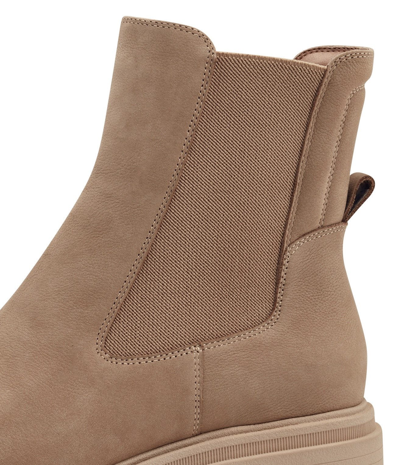 Tamaris Chelsea-boots blokhak, combat boots, enkellaars met stretch-inzet
