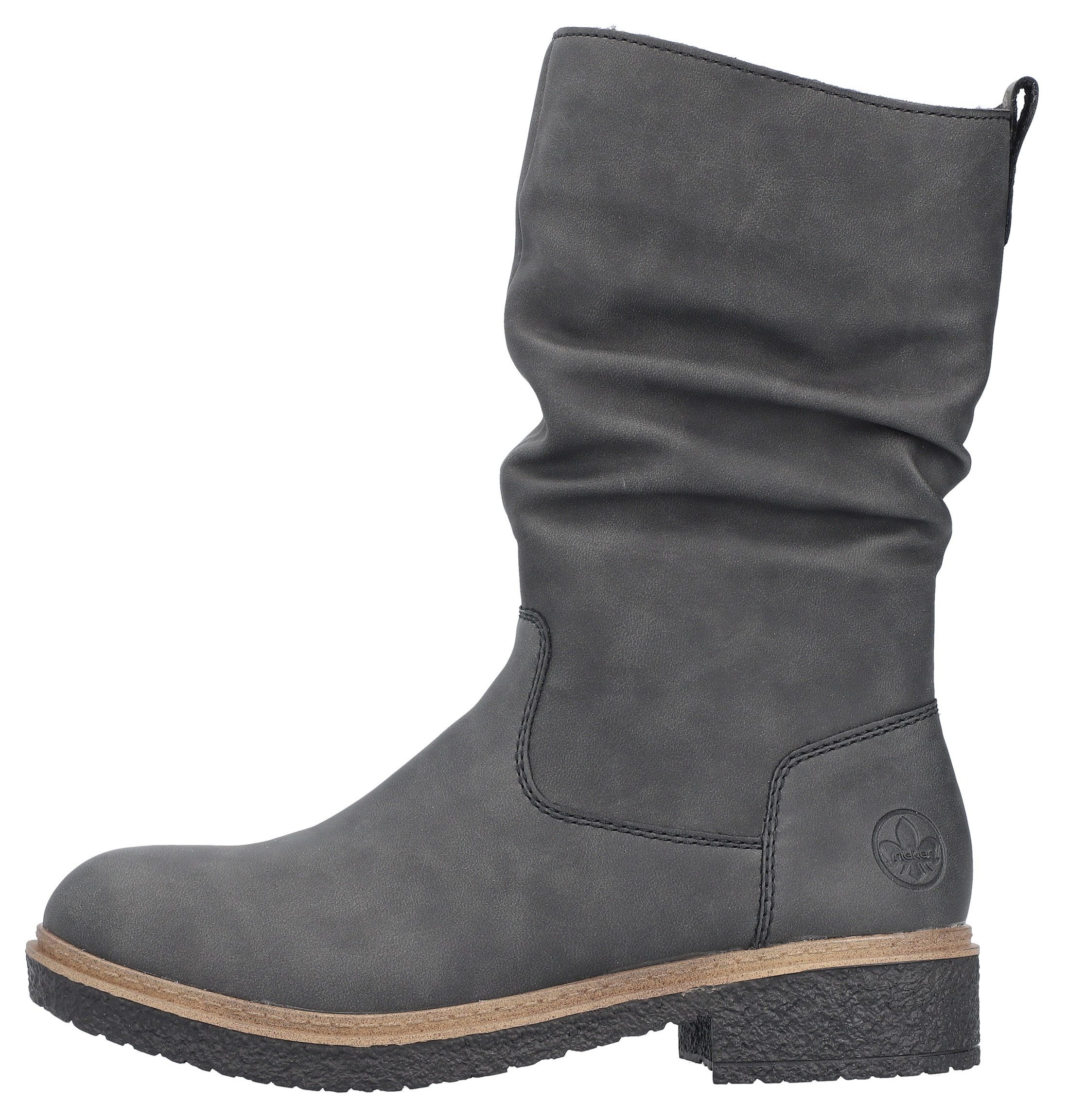 Rieker Winterlaarzen , klassieke laarzen, blokhak, slouchy schacht, met warme voering