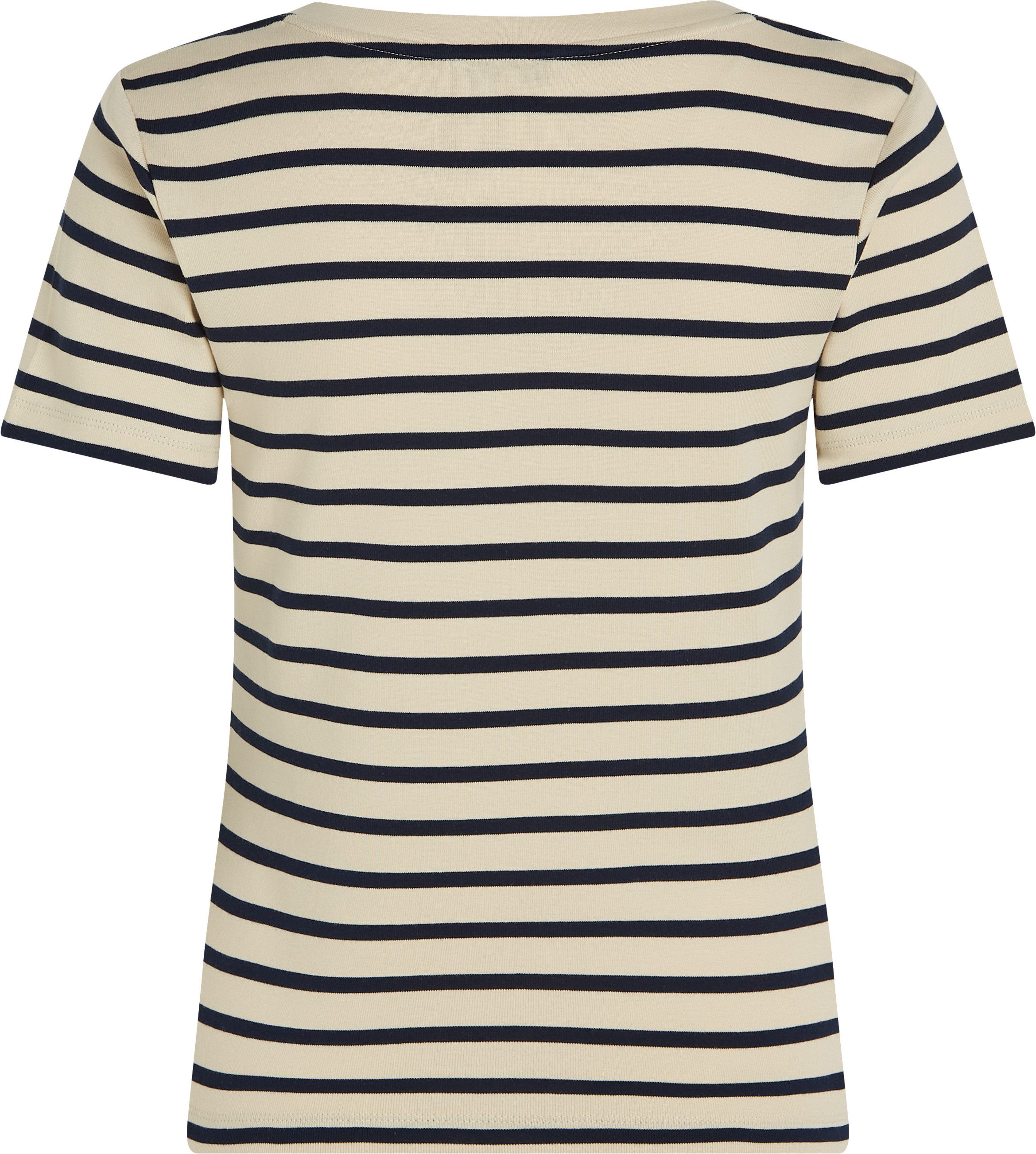 Tommy Hilfiger T-shirt SLIM CODY V-NK SS met geborduurd logo