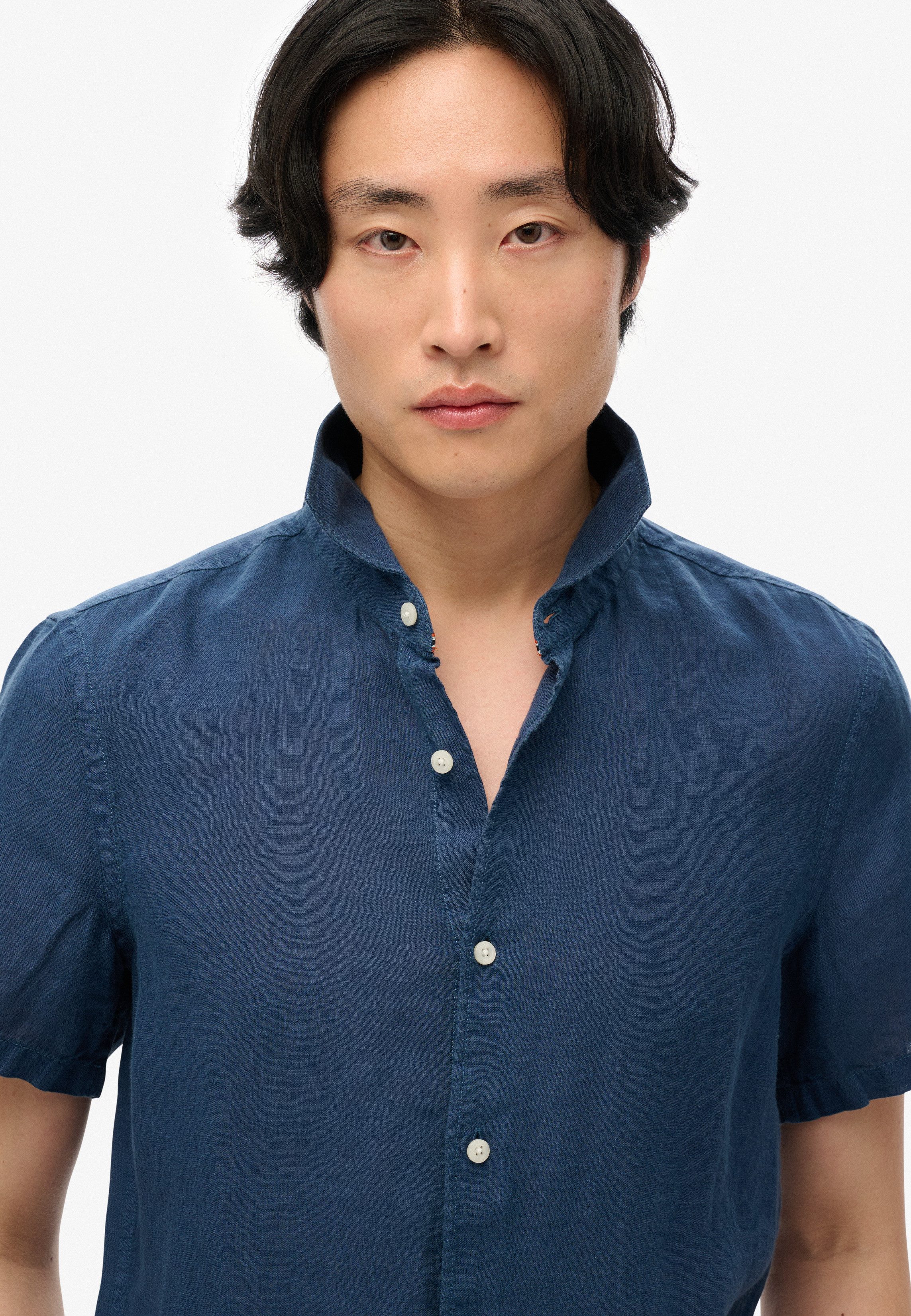Superdry Overhemd met korte mouwen VACATION LINEN S/S SHIRT