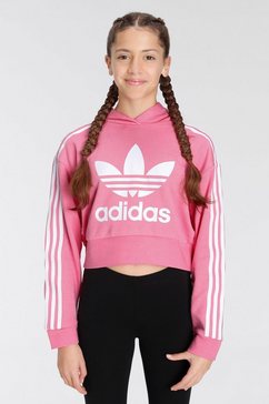 adidas originals sweatshirt adicolor cropped hoodie roze