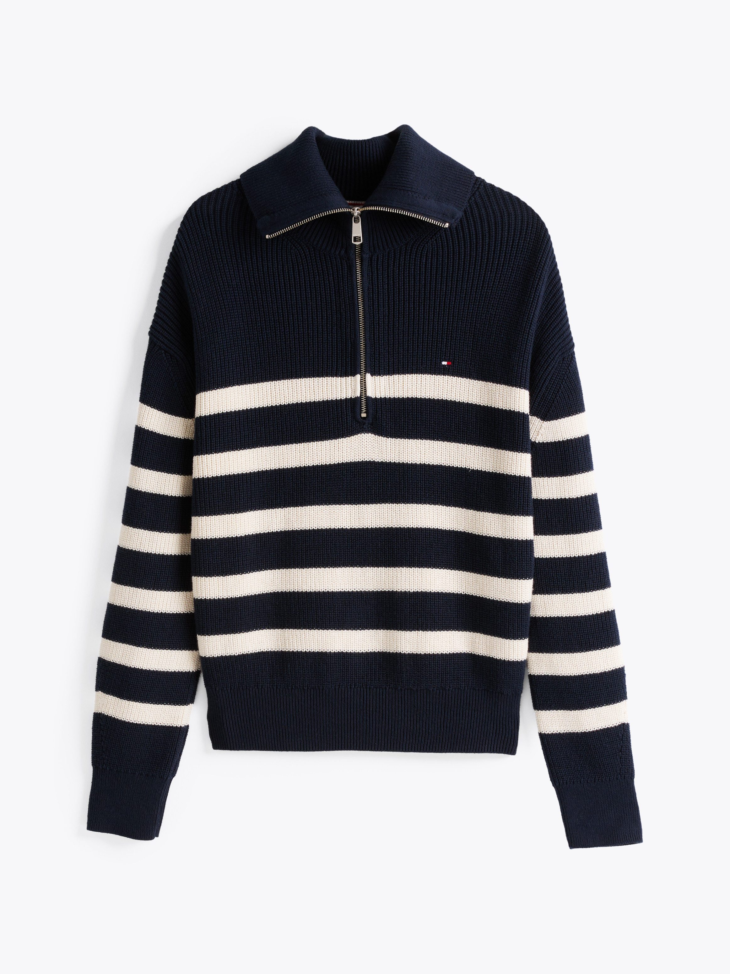 Tommy Hilfiger Schipperstrui CO CARDI STITCH 1 2 ZIP SWEATER