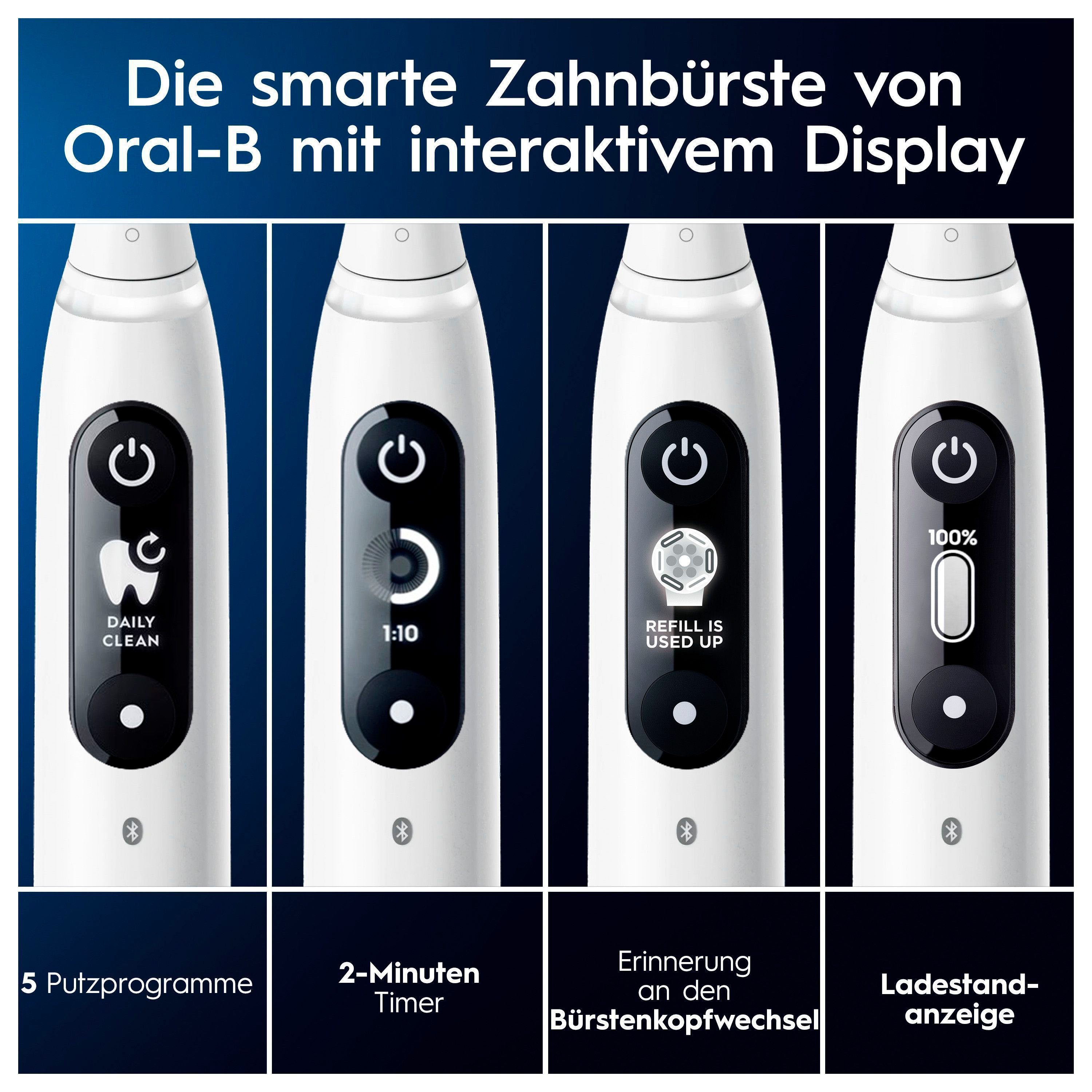 Oral B Elektrische tandenborstel IO 7 met magnet technologie, display, 5 reinigingsstanden, reisetui