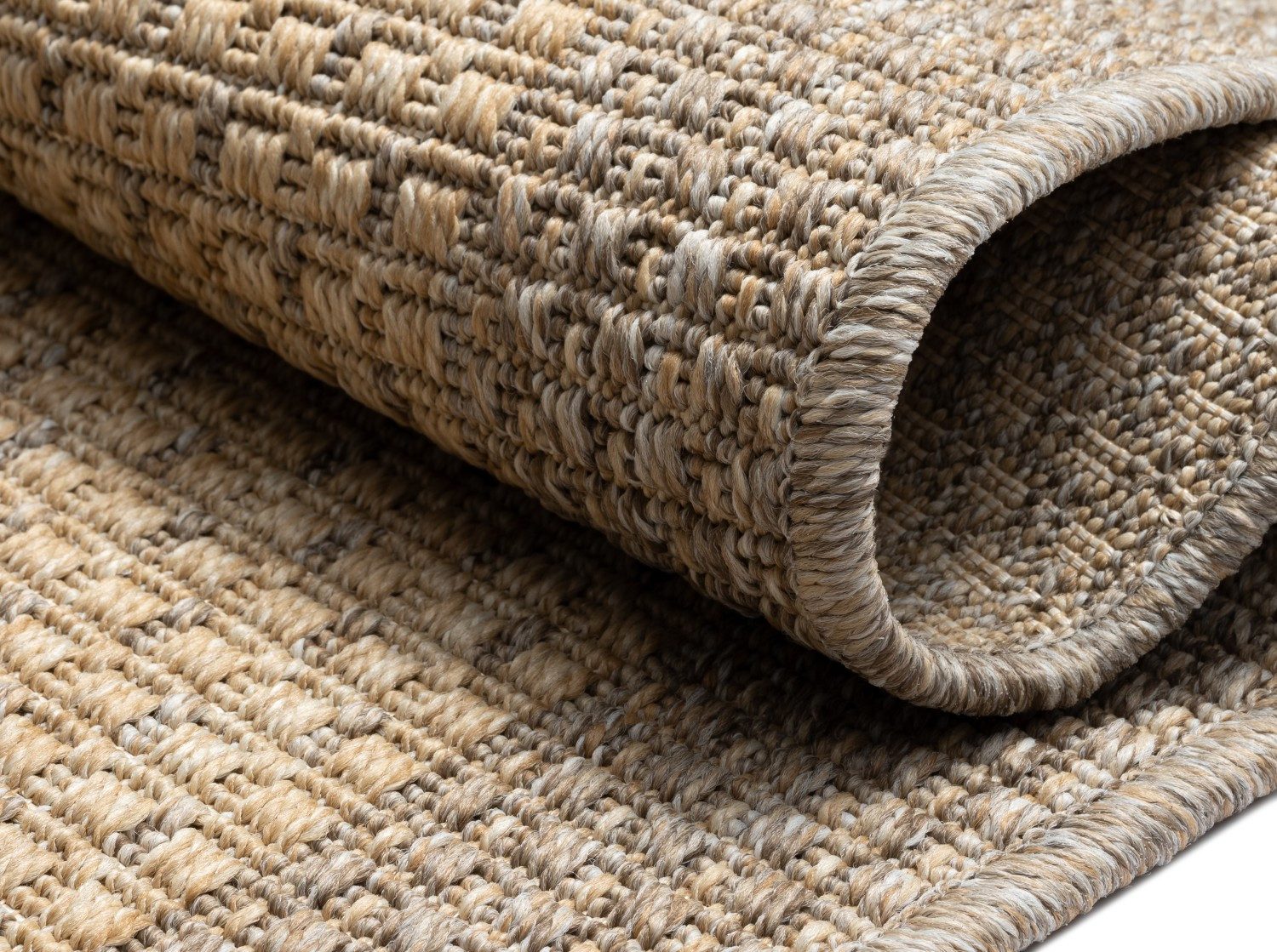 Myflair Möbel & Accessoires Vloerkleed Natura voorraadopruiming Uni-kleuren, met rand, geschikt voor buiten, balkon, terras