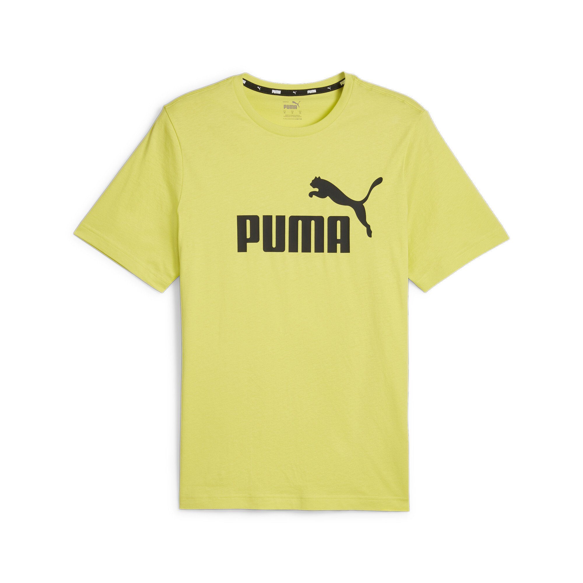 Puma Heren Logo T-shirt Yellow Heren