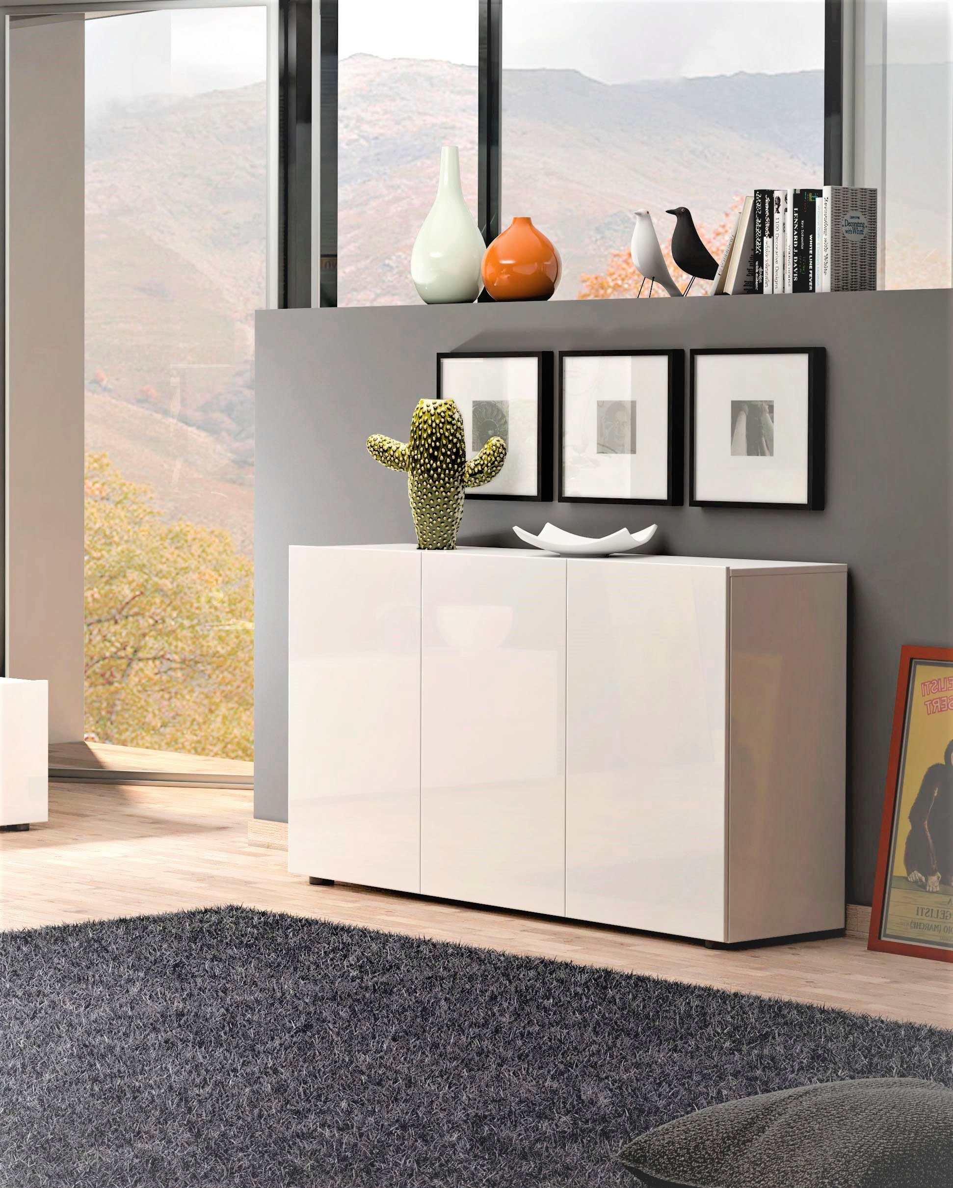 INOSIGN Dressoir Mister Dressoir, volledig hoogglans gelakt, breedte 135 cm