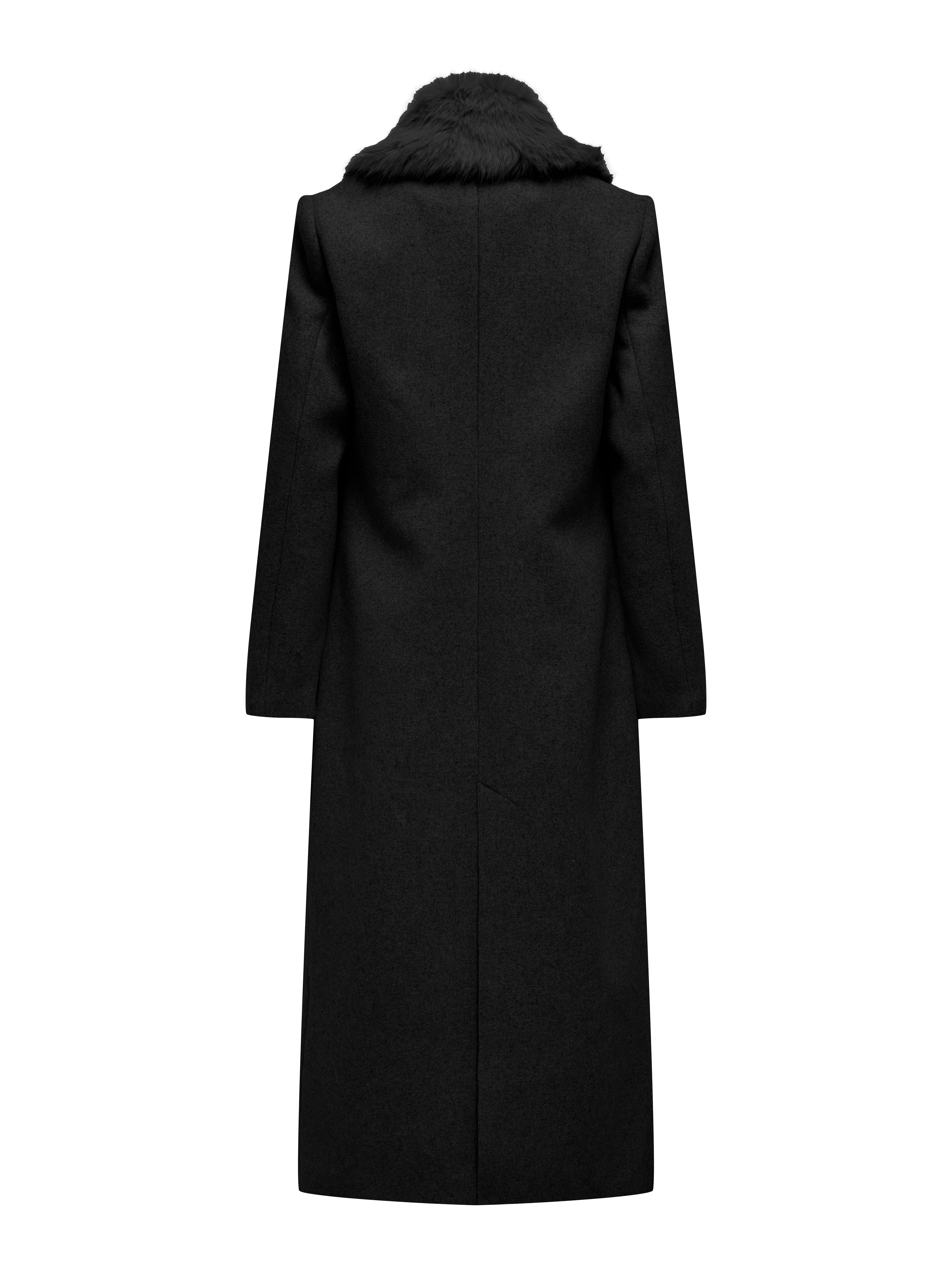 Only Lange jas ONLANNIE LIFE FUR COLLAR COAT CC OTW