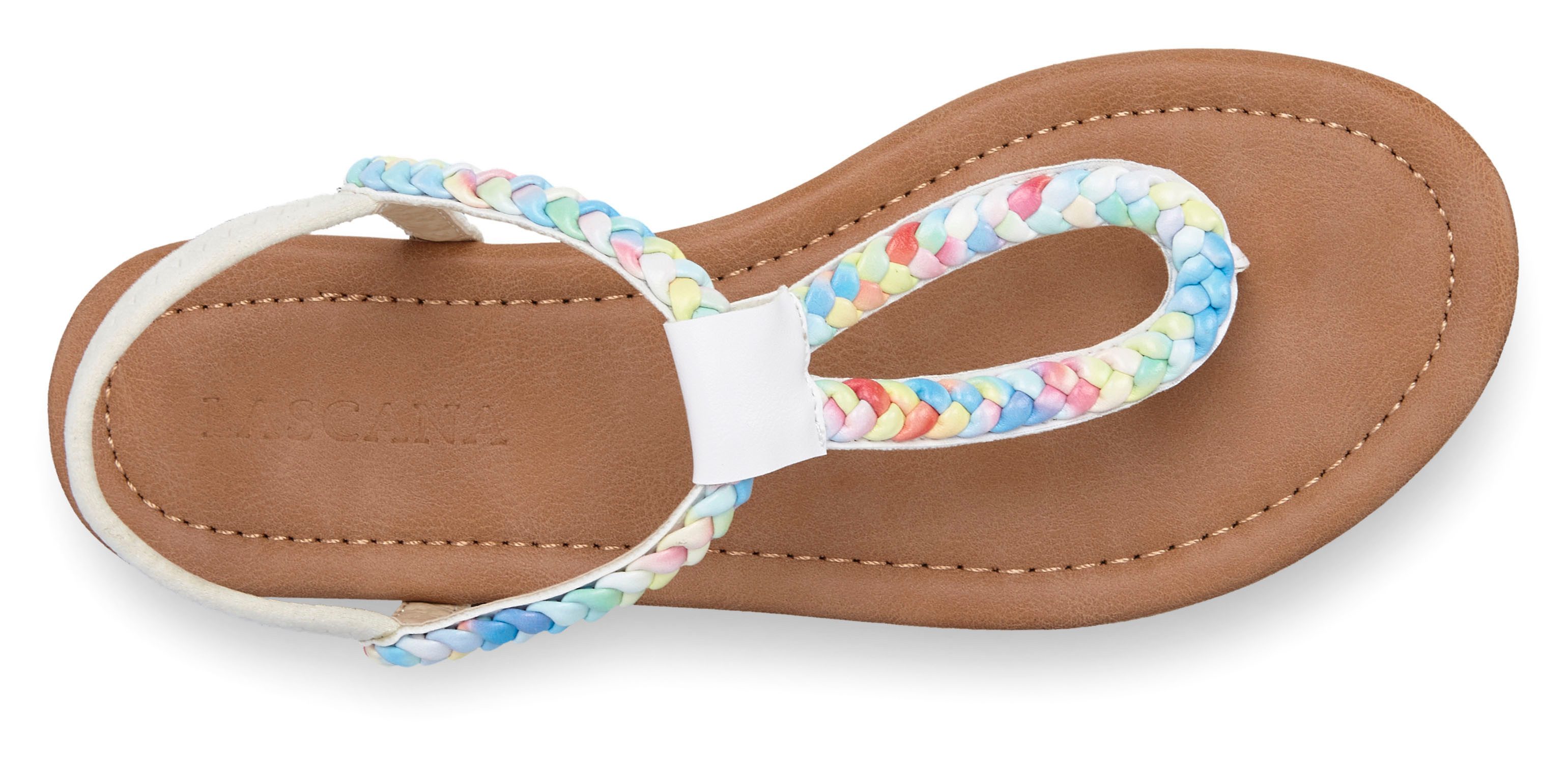 Lascana Teenslippers Sandaal in kleurrijke vlecht-look VEGAN