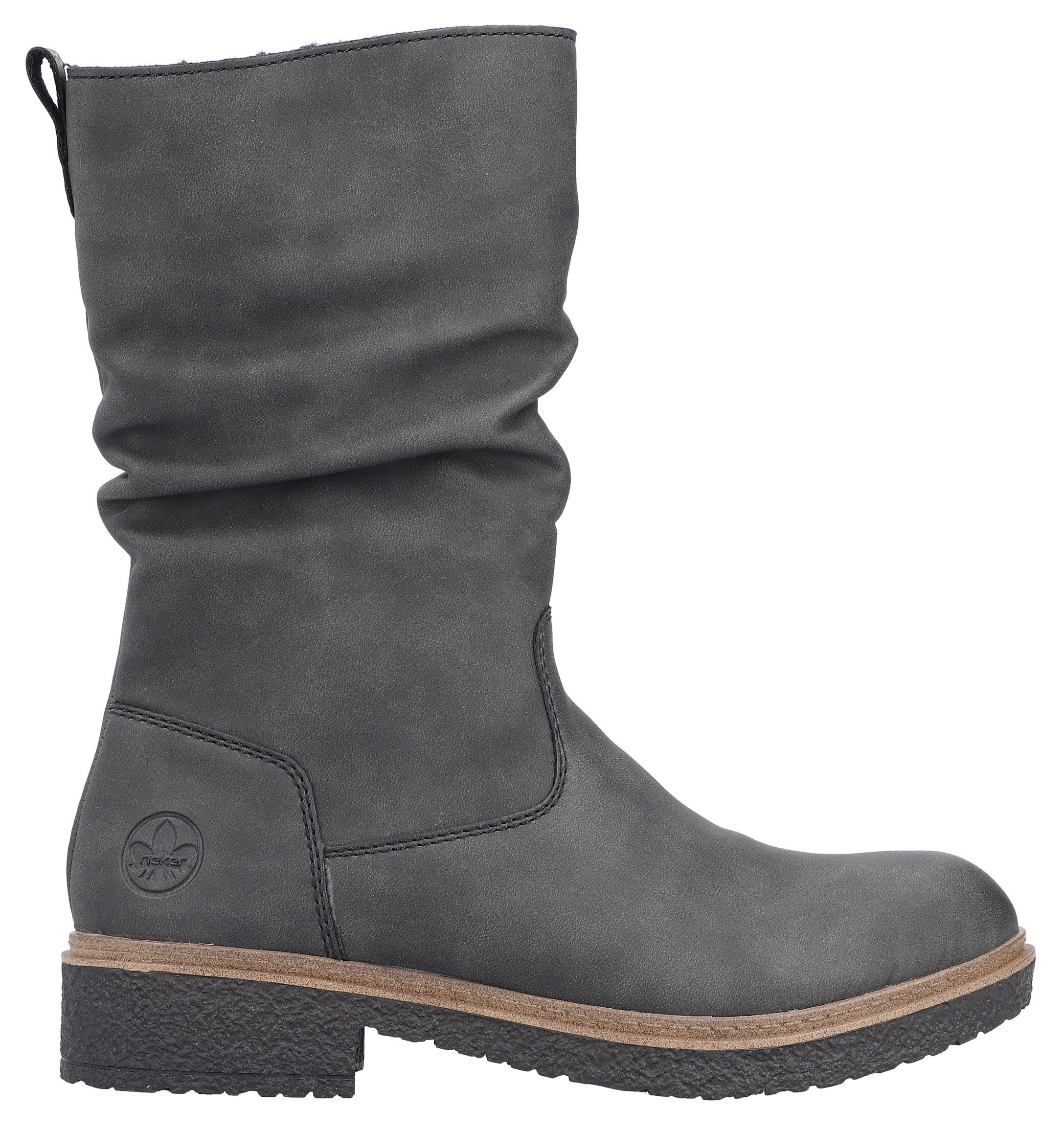 Rieker Winterlaarzen , klassieke laarzen, blokhak, slouchy schacht, met warme voering