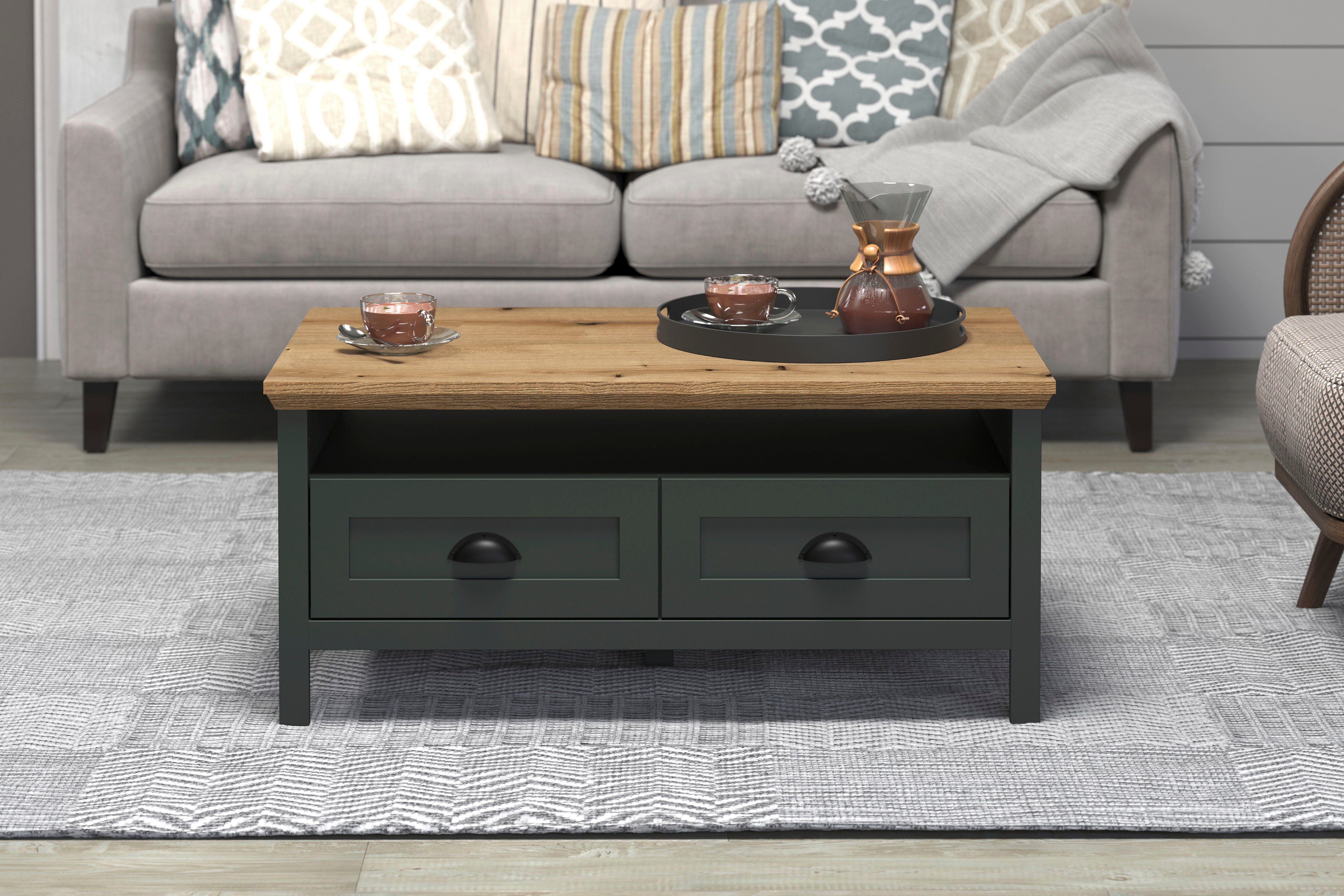 Home affaire Salontafel Vienna Salontafel met 2 lades en opbergruimte - (B/D/H) 101/60/45 cm (1 stuk)