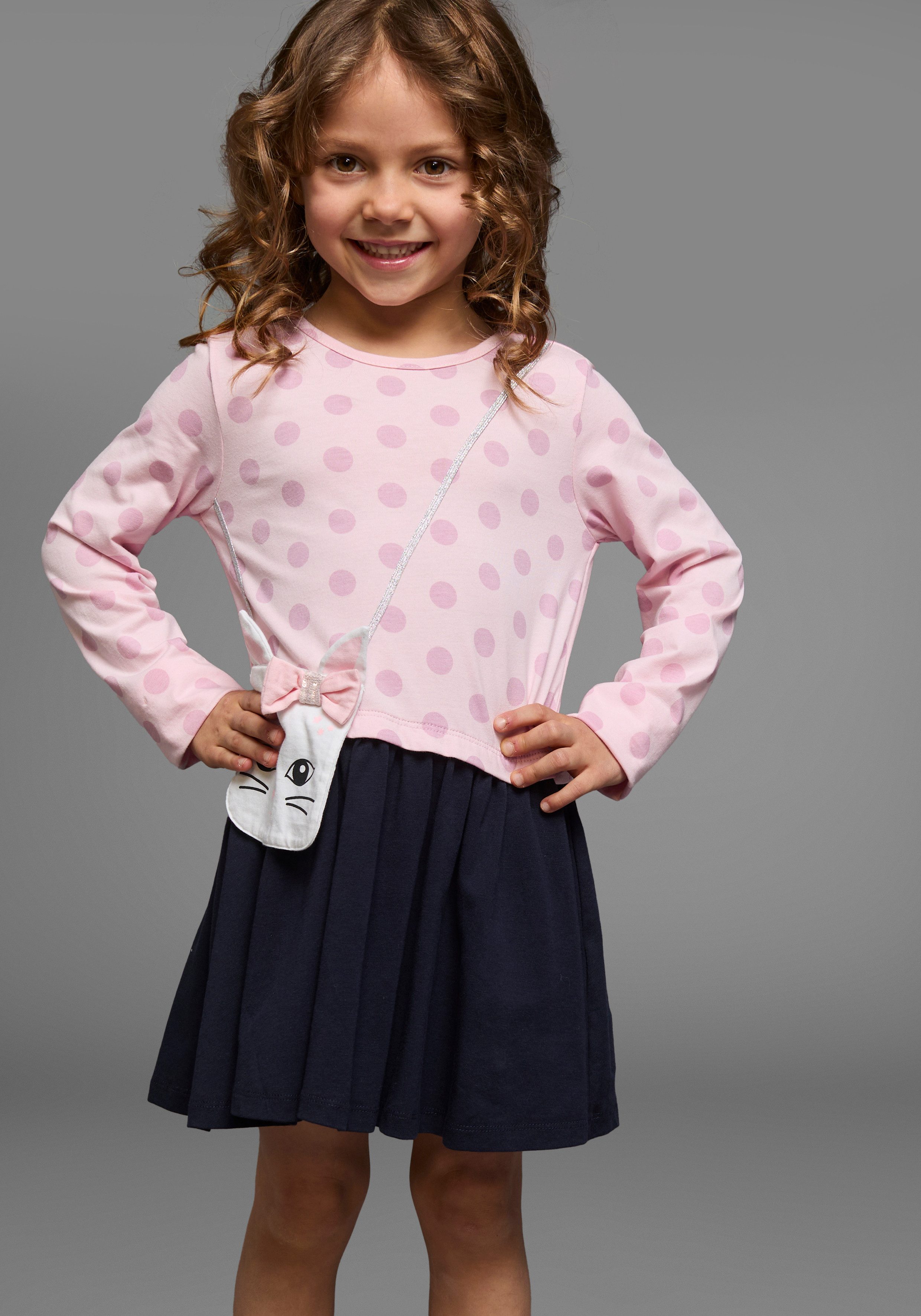 KIDSWORLD Jerseyjurk Voor kleine meisjes ideaal voor feestelijke gelegenheden, knie-vrije lengte