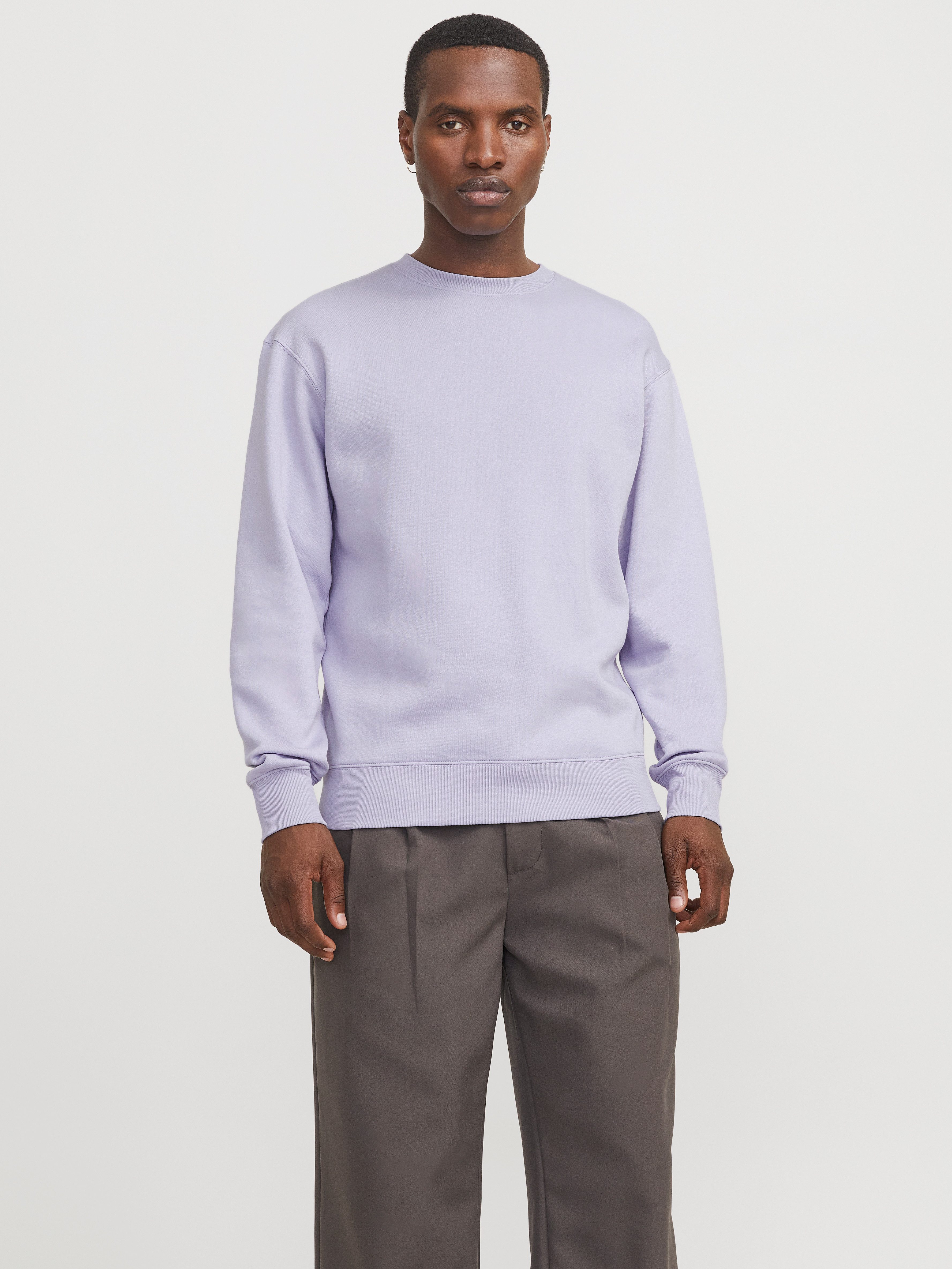 Jack & Jones Sweatshirt JJESTAR BASIC SWEAT CREW NECK NOOS heren sweaters maat M paars