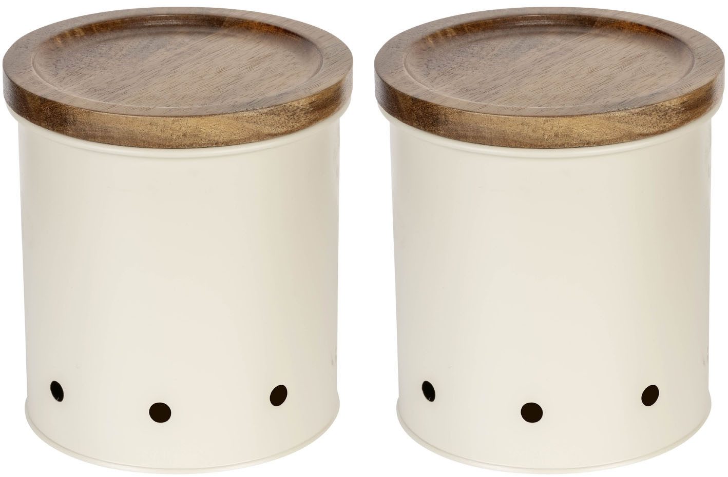 WENKO Voorraadbus Modell Aria Opbergdozen voor voedsel met deksel & luchtgaatjes, 1,6 L (set, 2-delig)