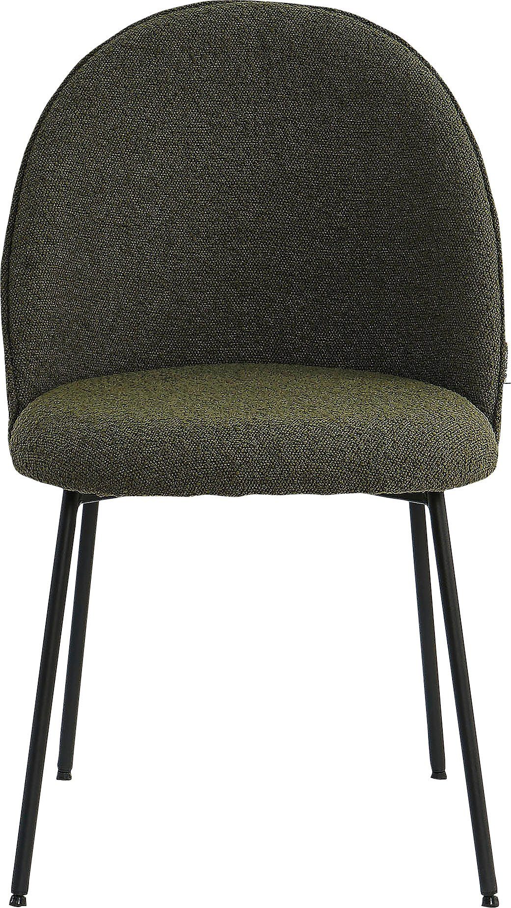 TOM TAILOR HOME Stoel met afgeronde rugleuning (set, 2 stuks) 4 poot stoelen groen
