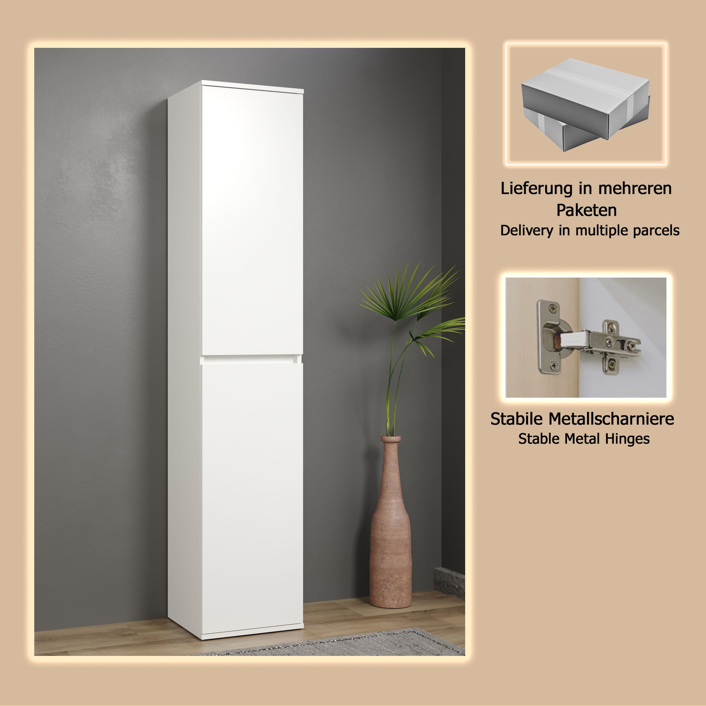 INOSIGN Multifunctionele kast NOVARA of garderobekast - (d/h): 34/191 cm, breedte 37 cm of 74 cm