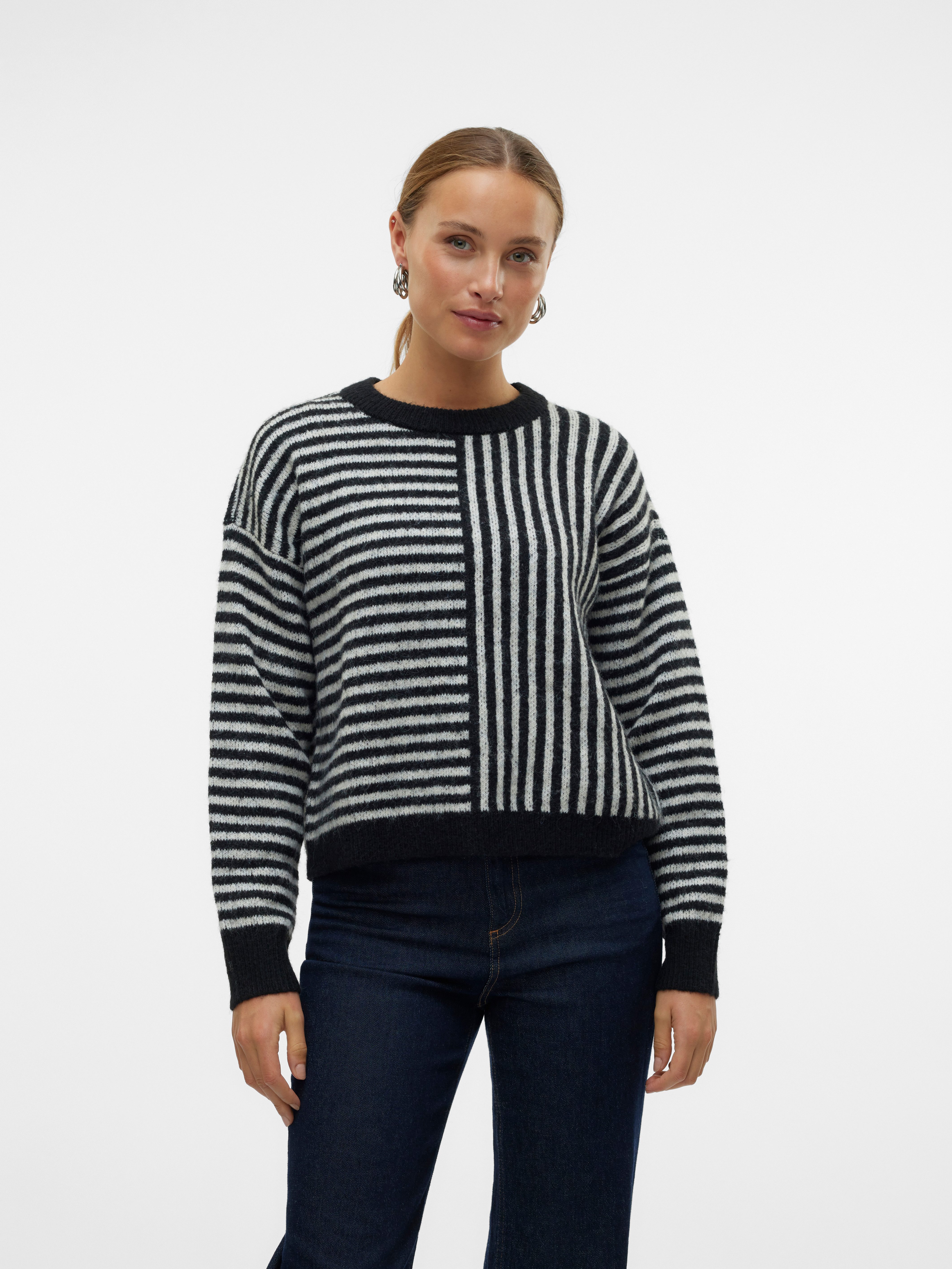 Vero Moda Gebreide trui VMURANUS LS ONECK CROPPED PULLOVER GA BF