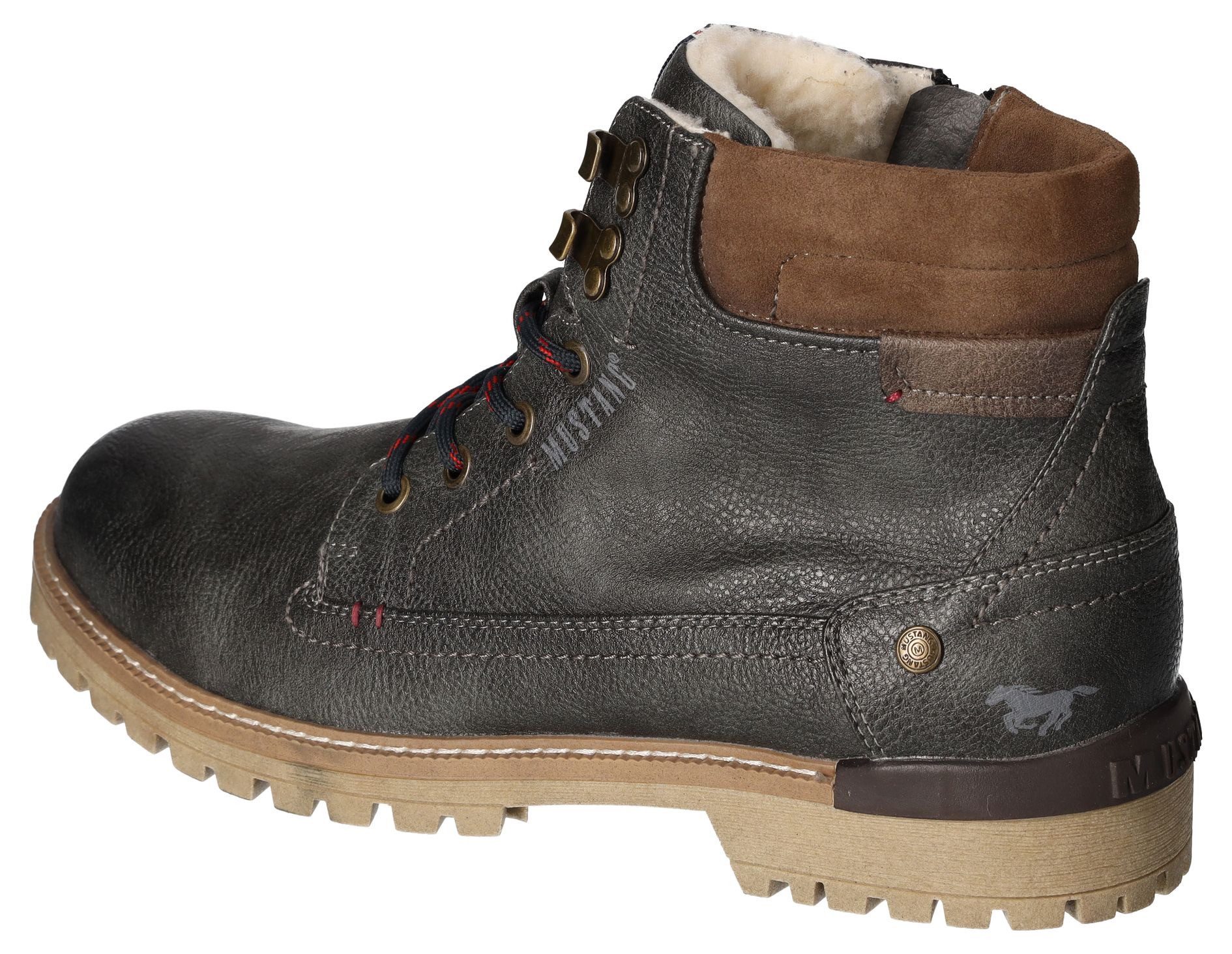 Mustang Shoes Winterlaarzen lace-up boots, ankle boots, worker boots, contrast trim, logo patch