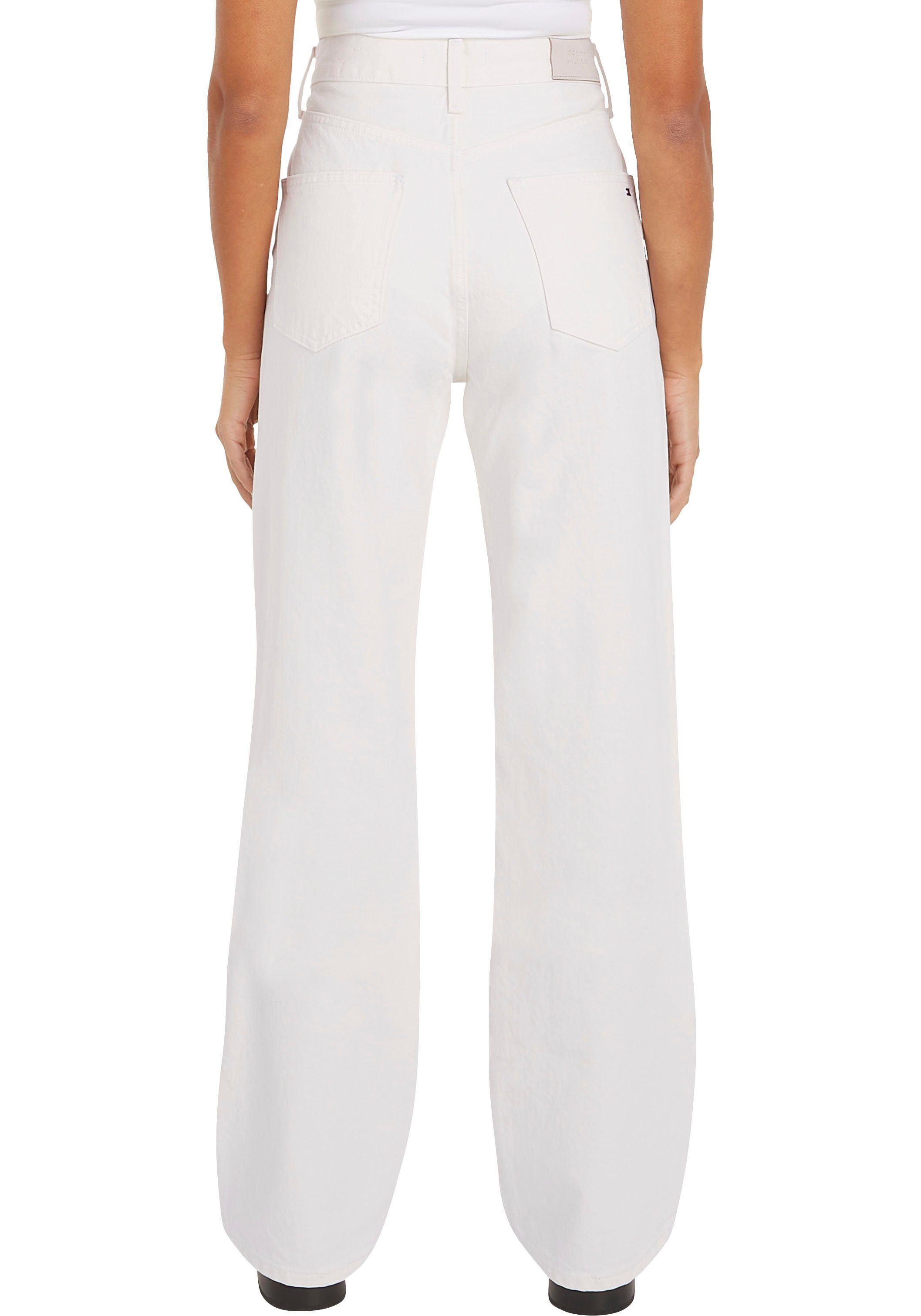 Tommy Hilfiger Bootcut jeans RELAXED BOOTCUT HW ECRU met logo-badge
