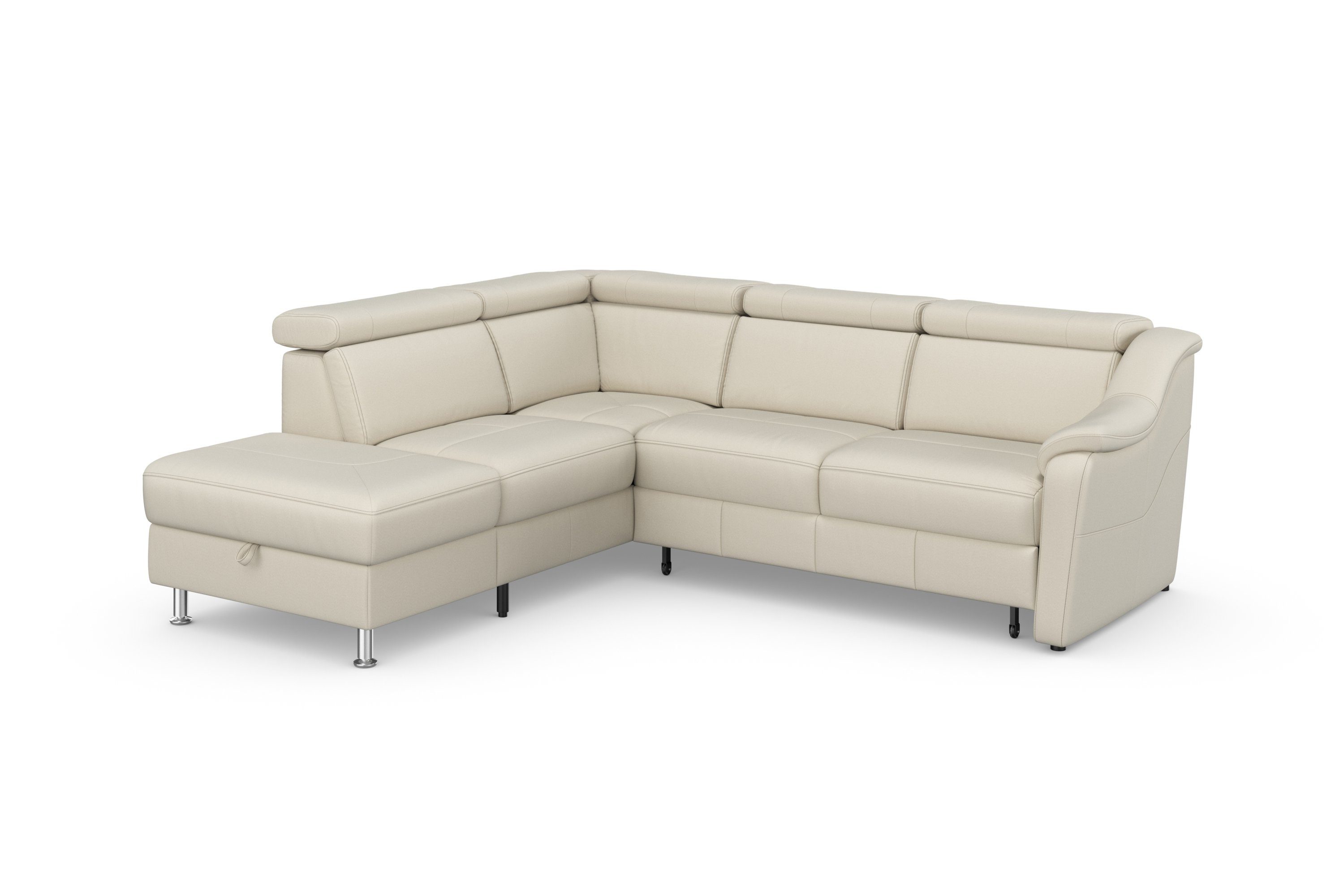 sit&more Hoekbank Freetown L-vorm met verstelbare hoofdsteun en comfortabele binnenvering