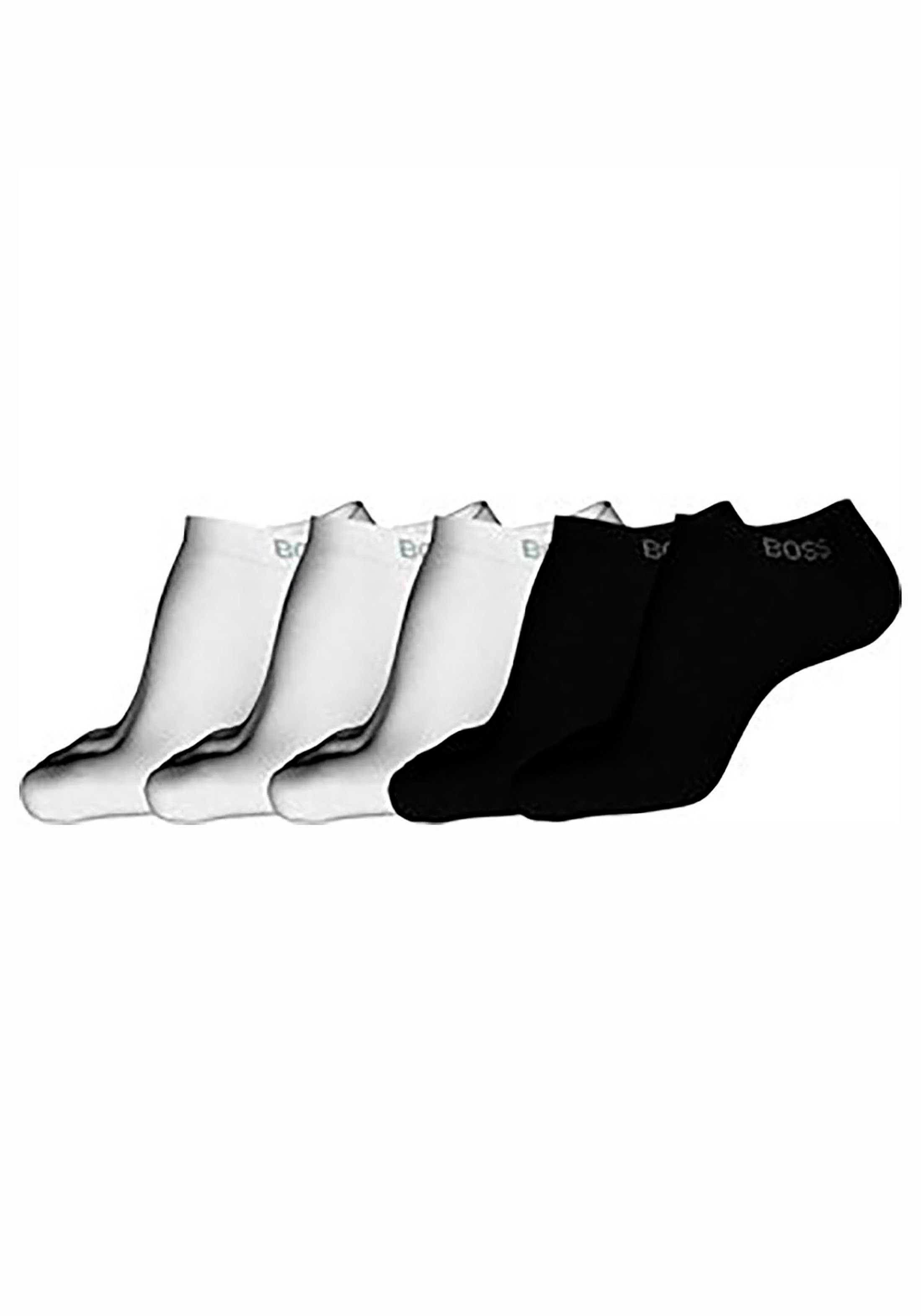 BOSS Sneakersokken 5P AS Uni Color CC (set, 5 paar, 5er) heren sokken maat 47-50 wit