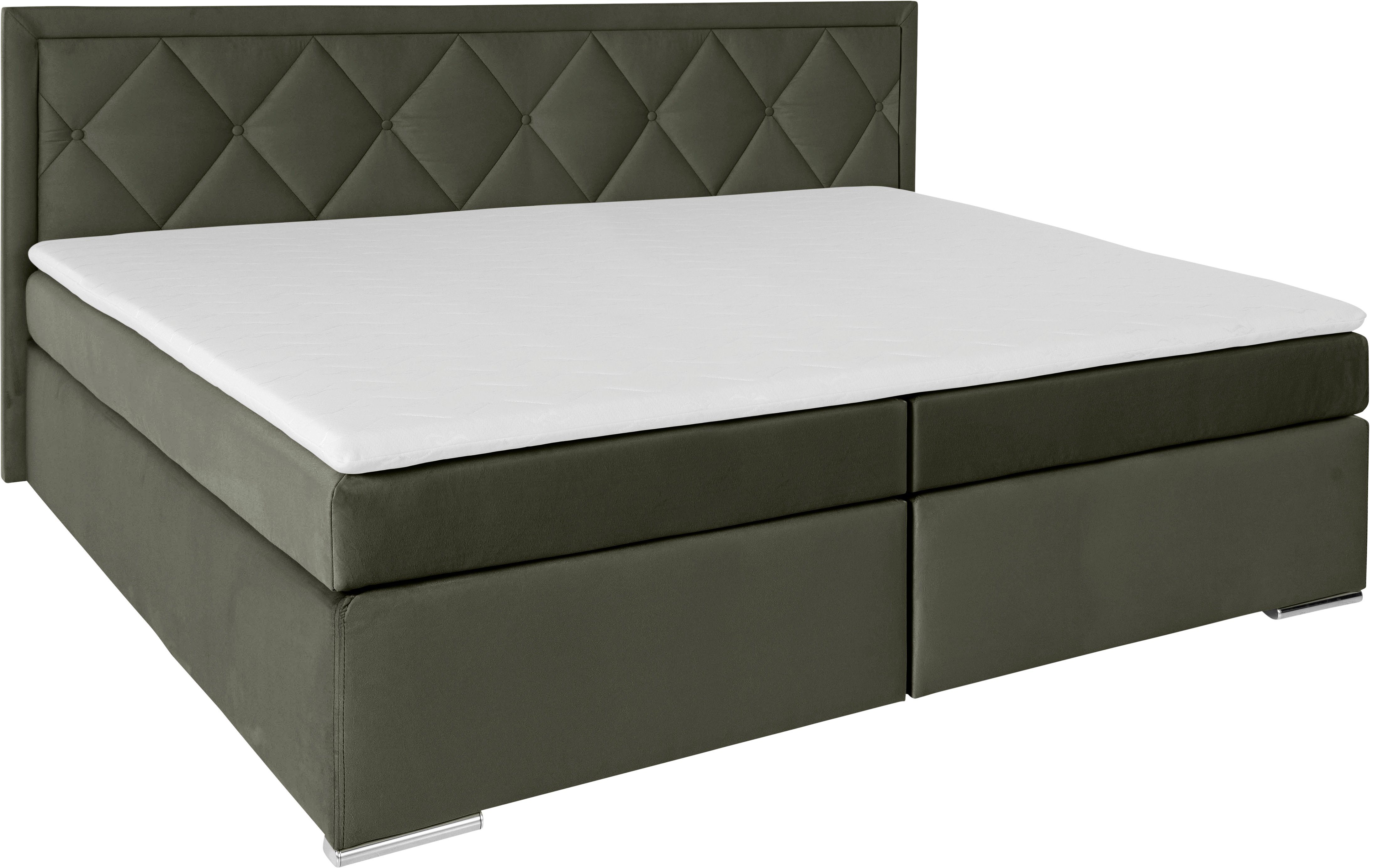 Leonique Boxspring Alfie, bestseller, optioneel met bedlade met capitonnage in het hoofdbord, h2, h3 en h4 ter keuze