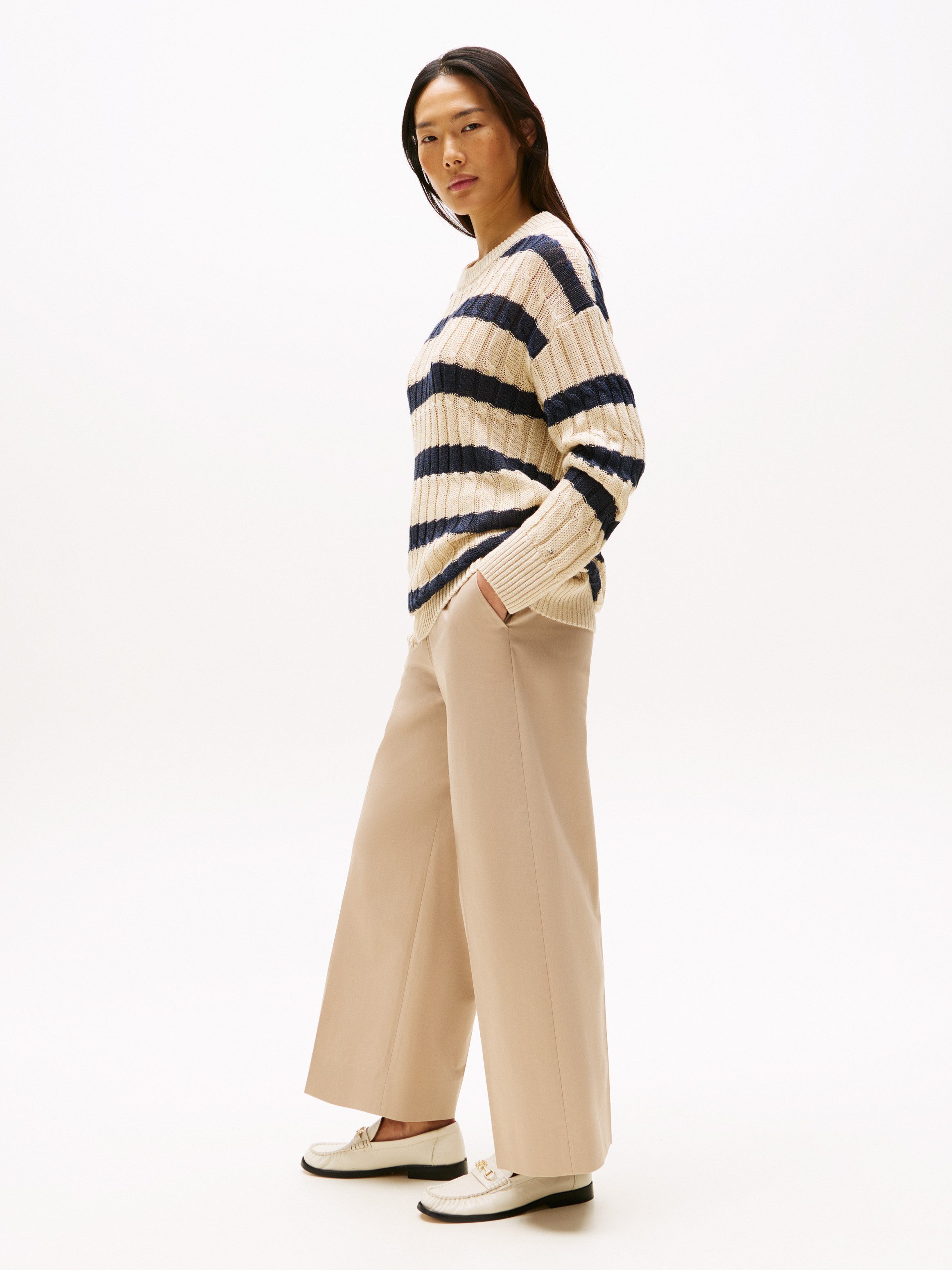 Tommy Hilfiger Chino COTTON WIDE LEG ANKLE CHINO PANT