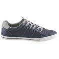 mustang shoes slip-on sneakers met opgestikte veters blauw