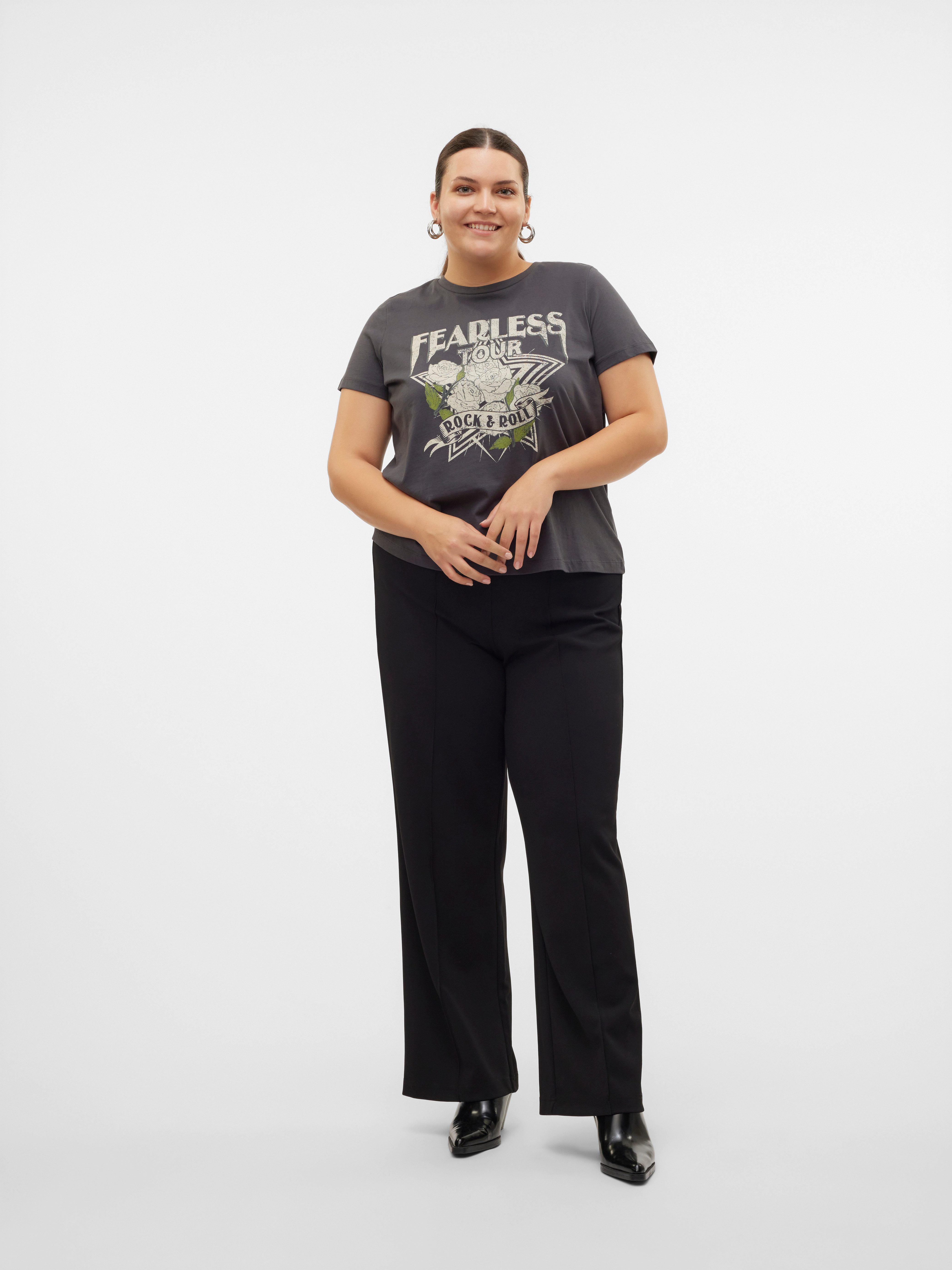 Vero Moda Curve Legging met hoge taille VMCBECKY HW WIDE PULL ON PANT NOOS CUR
