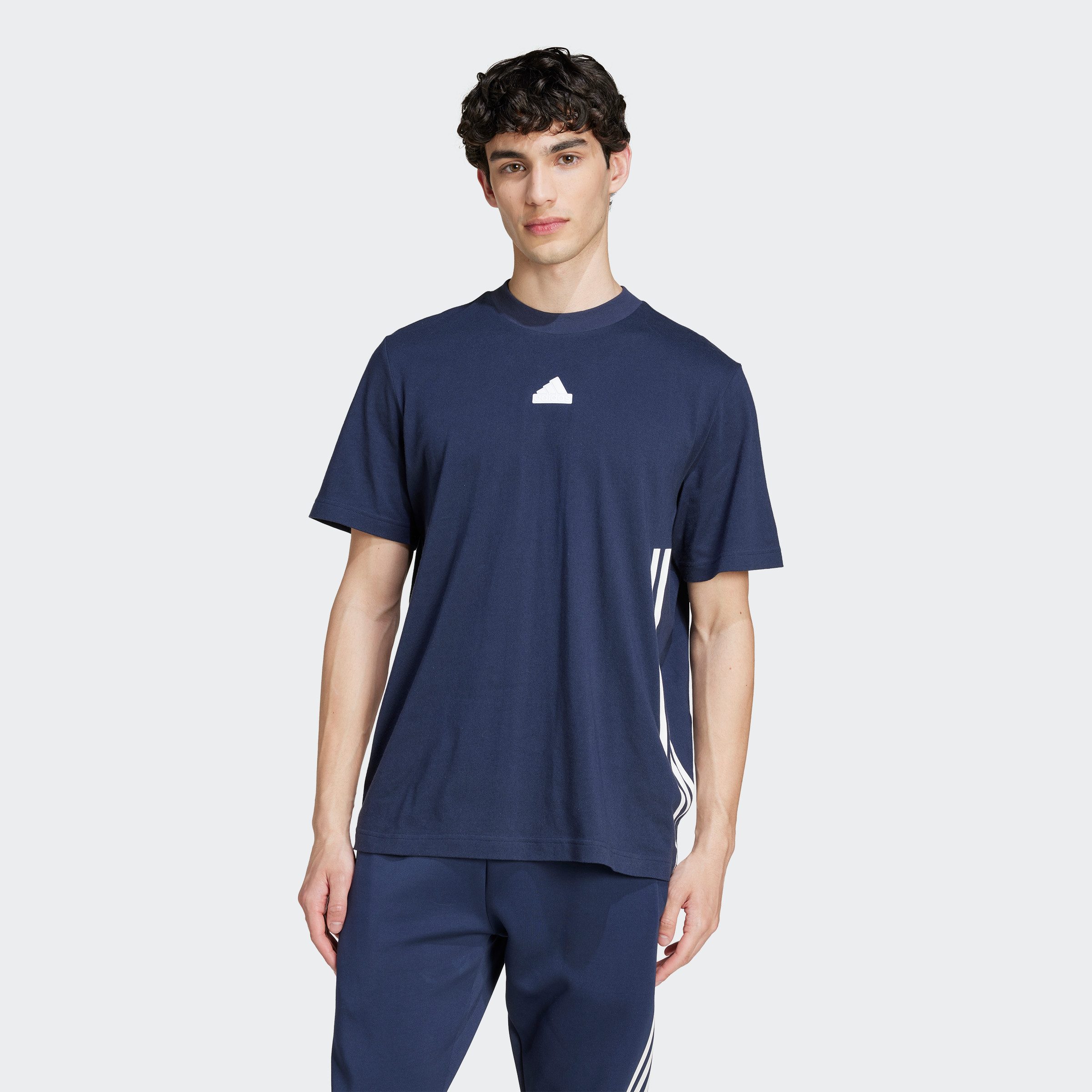 adidas Sportswear T-shirt M FI 3S REG T heren t-shirts maat L blauw
