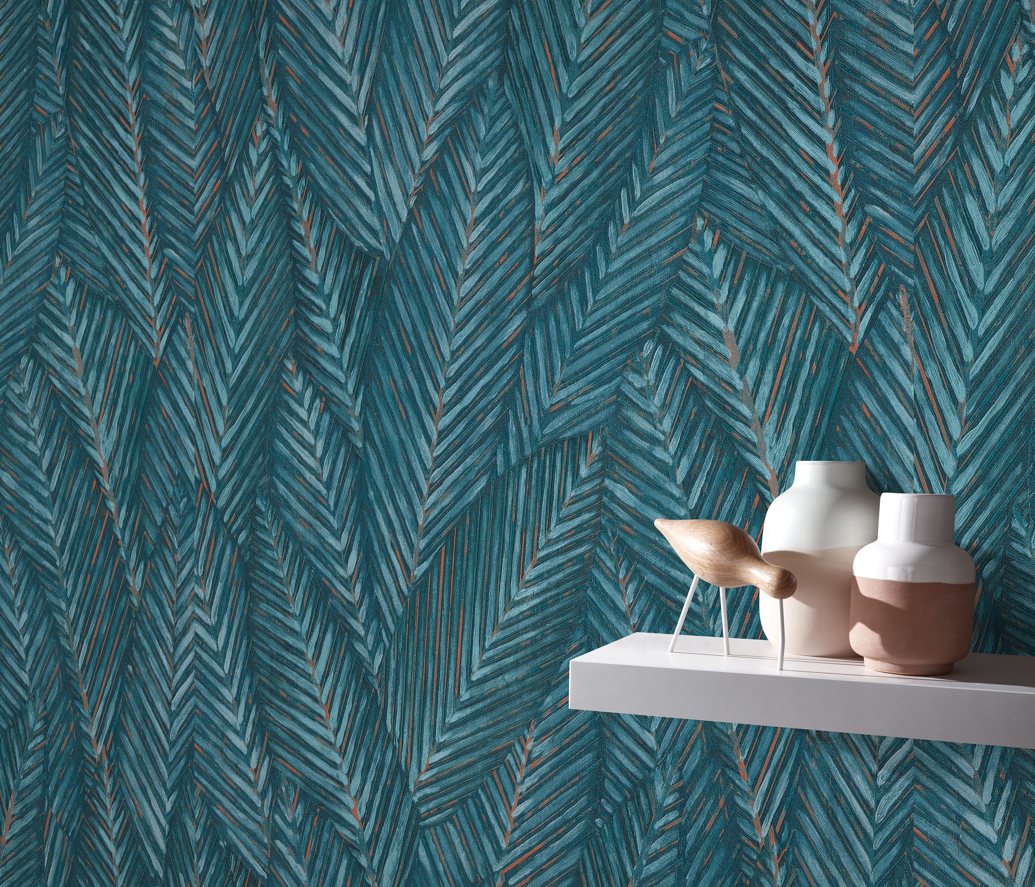 Erismann Vliesbehang Retreat (1 stuk) zelfklevend behang blauw