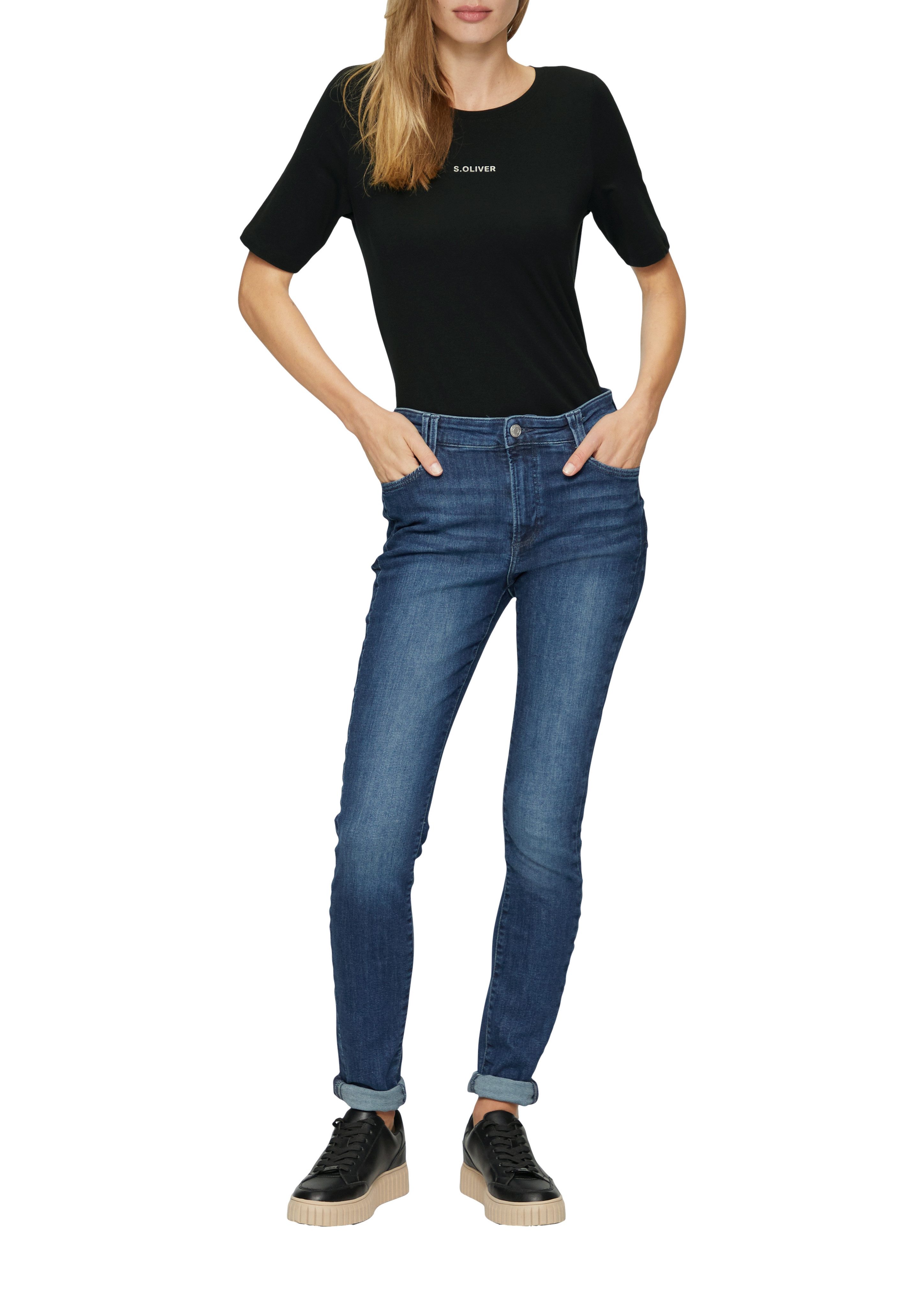 s.Oliver T-shirt met een logo-opschrift