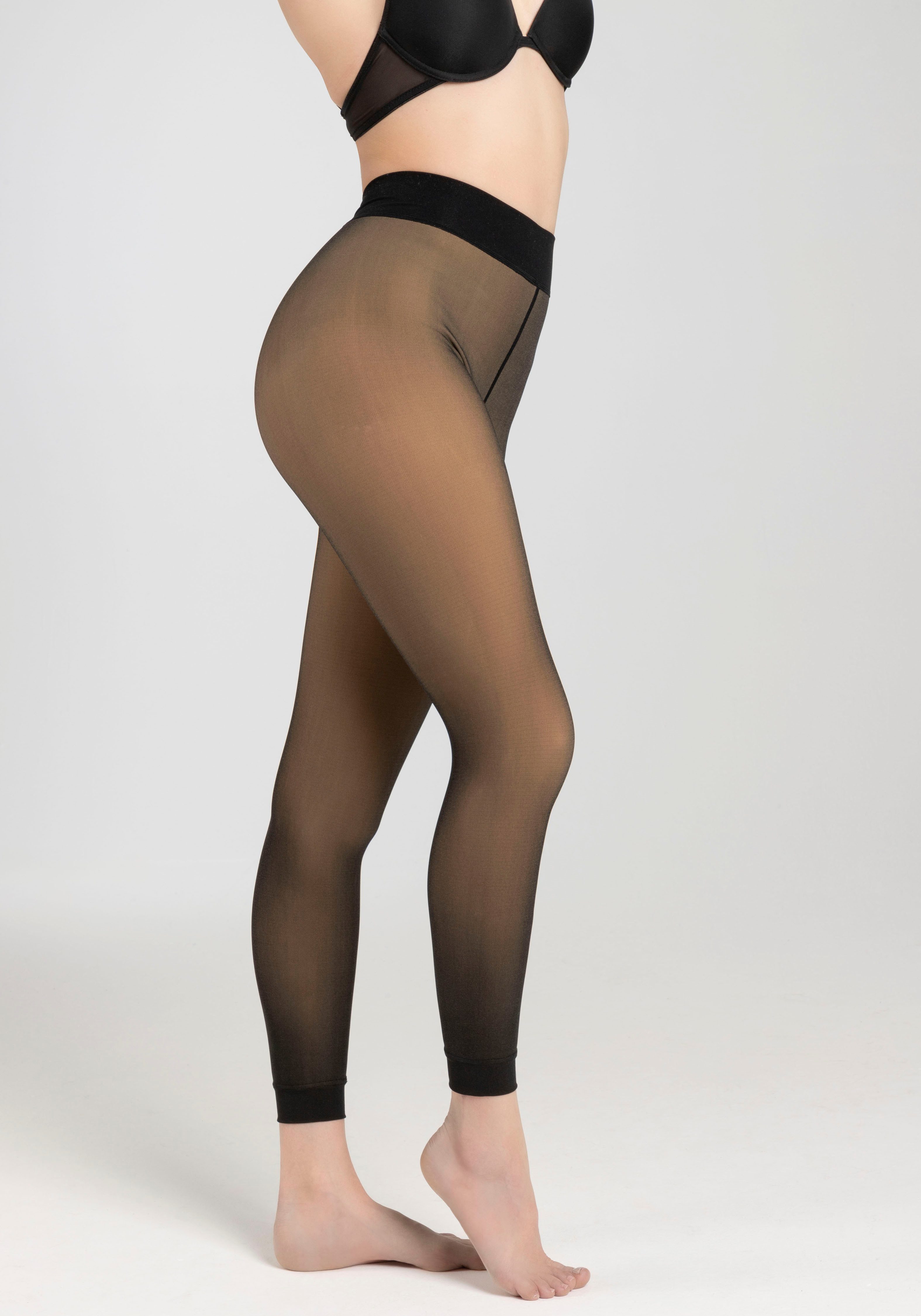 Camano Thermolegging Comfort Thermo warme & transparante leggings, comfort katoen kruis