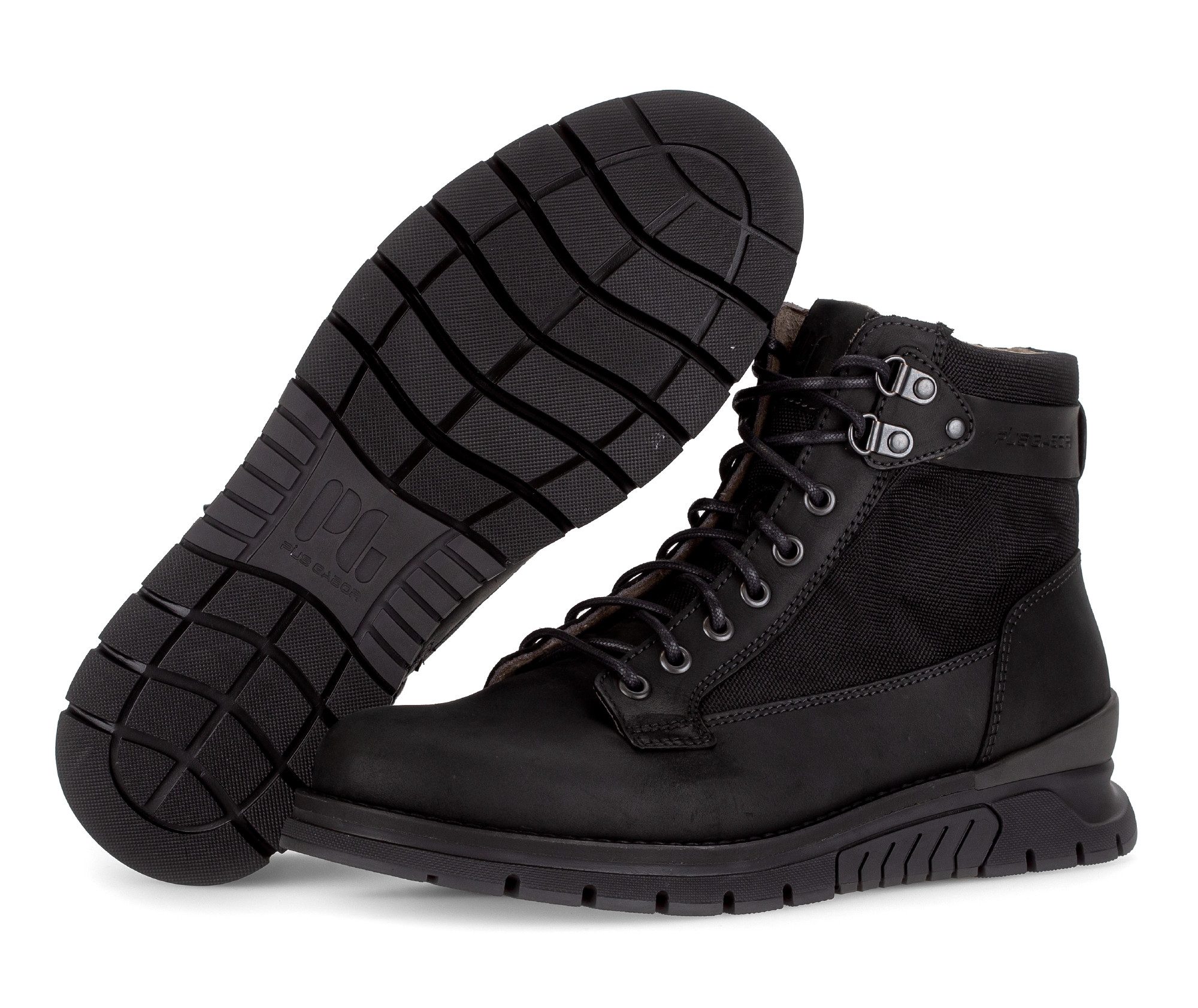 Pius Gabor Veterschoenen , herfstlaarzen, outdoorschoen met oogjes, comfortabele wijdte g (= wijd)