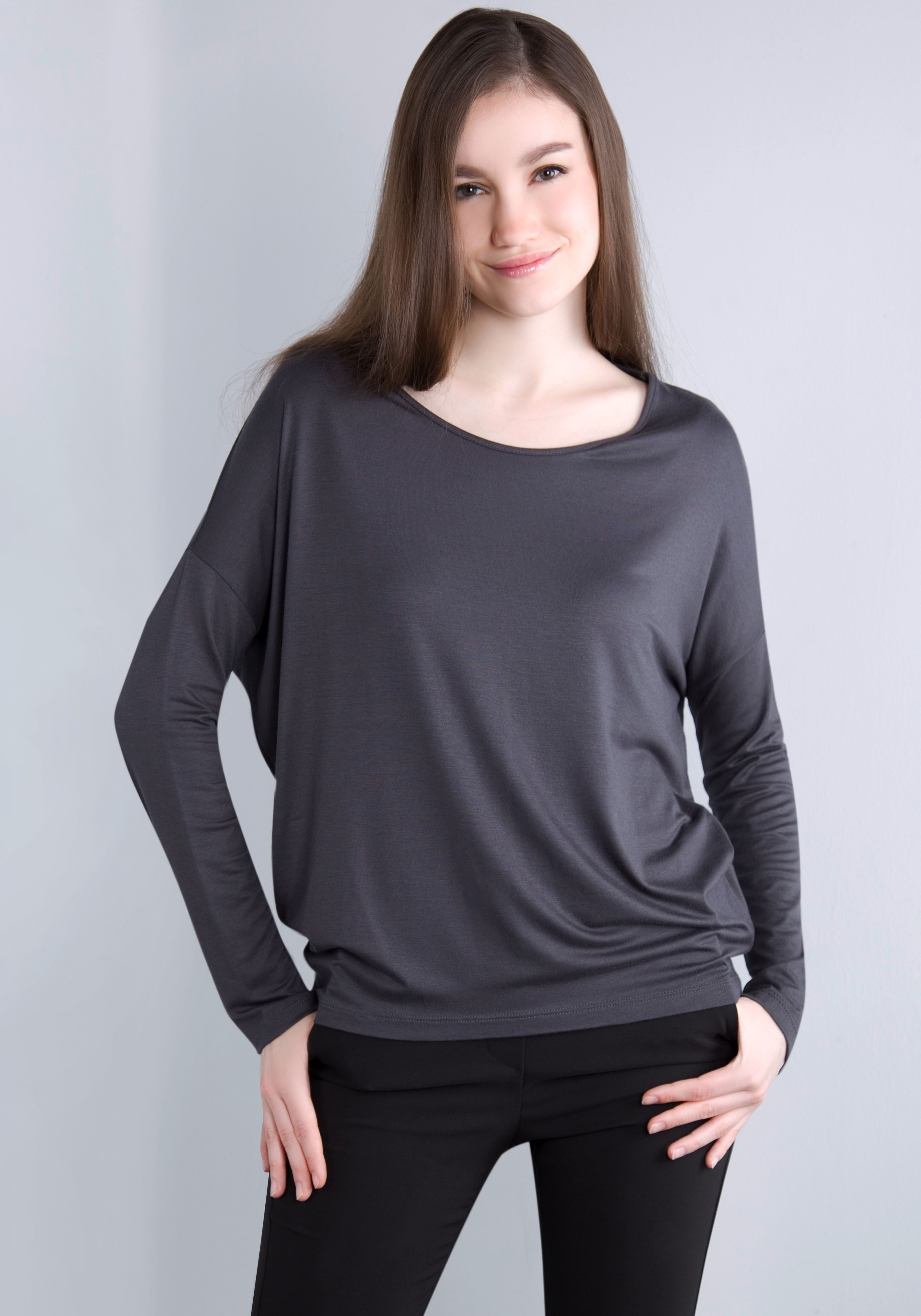 IMPERIAL Shirt met lange mouwen in casual "o-shape" vorm
