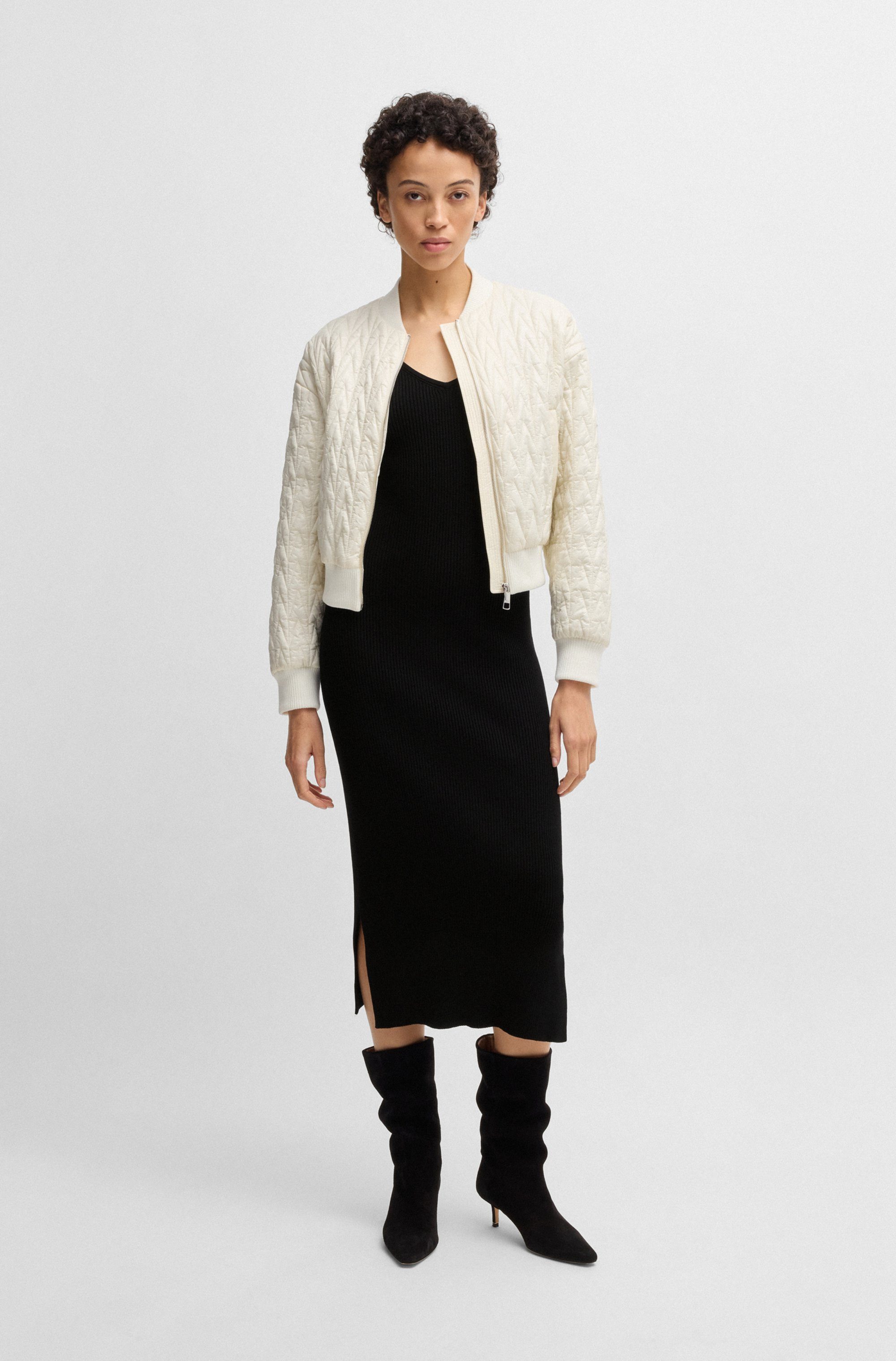 Boss Orange Gebreide jurk C_Fargheritina met charm met boss logo