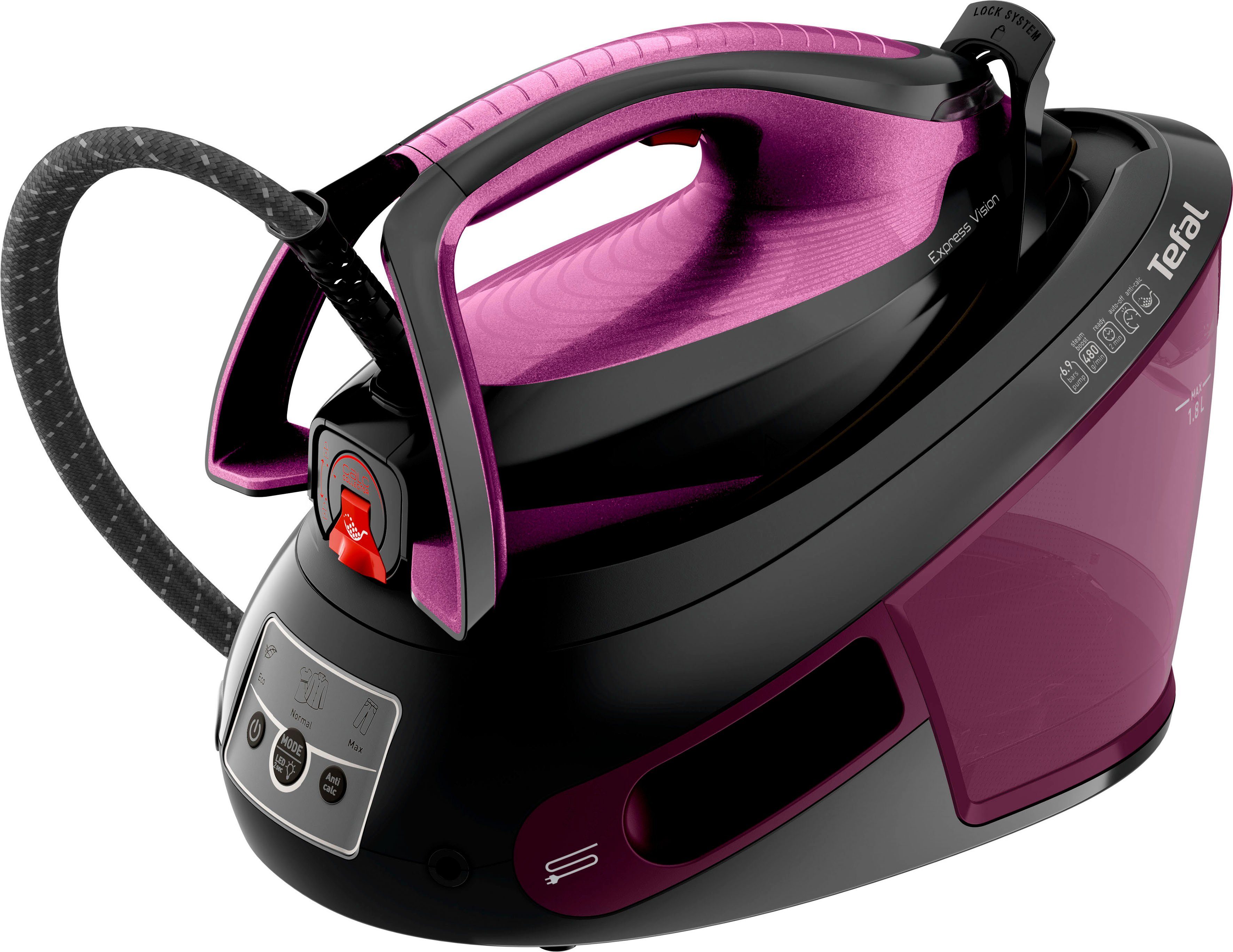 Tefal Stoomstrijksysteem SV8152 Express Vision 480 g/min extra stoomstoot, voor alle textielsoorten, led op het uiteinde