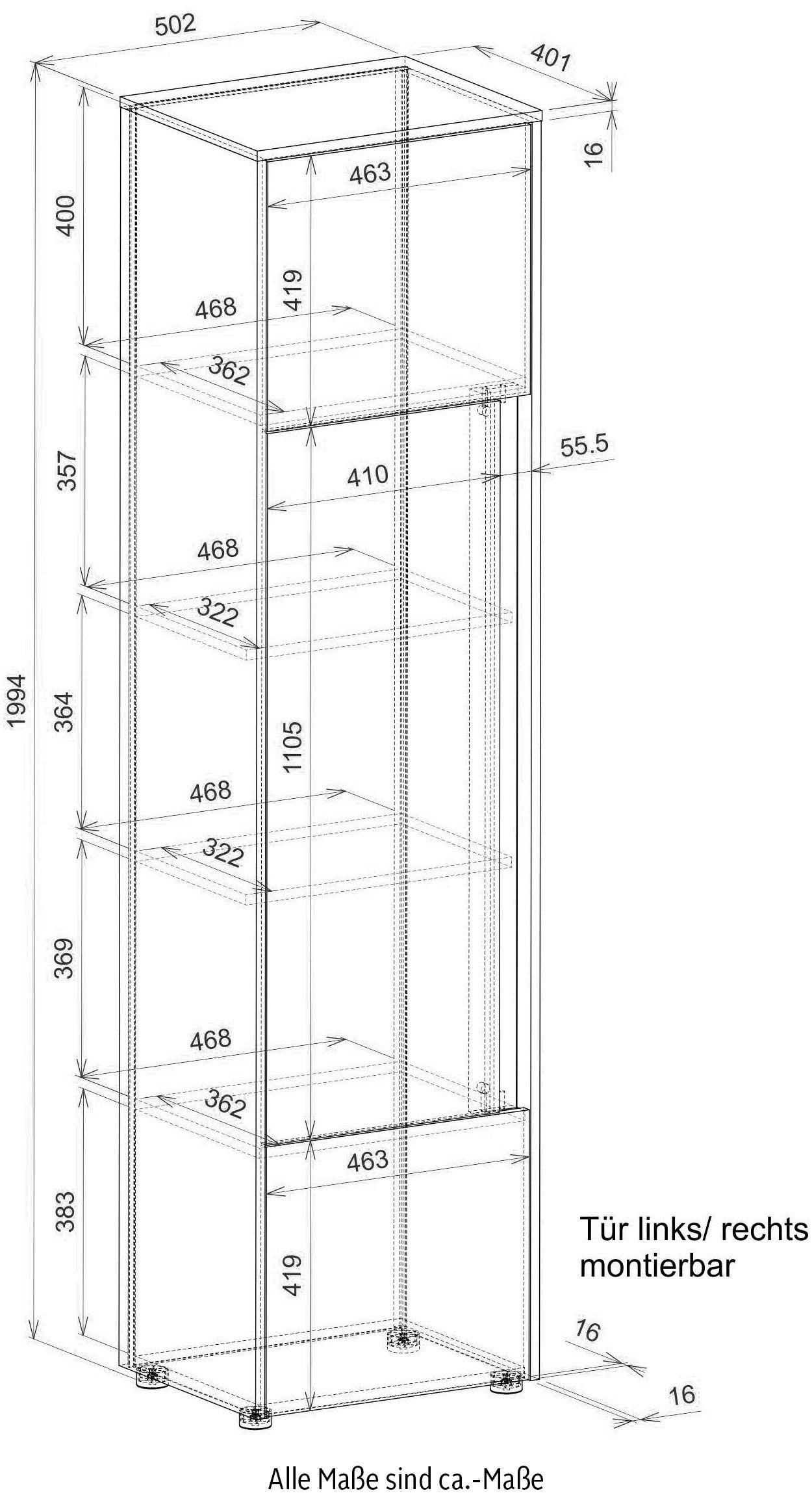 INOSIGN Archiefkast City/Giron Kast tijdloos modern, gezellig thuiskantoor, breedte 50 cm